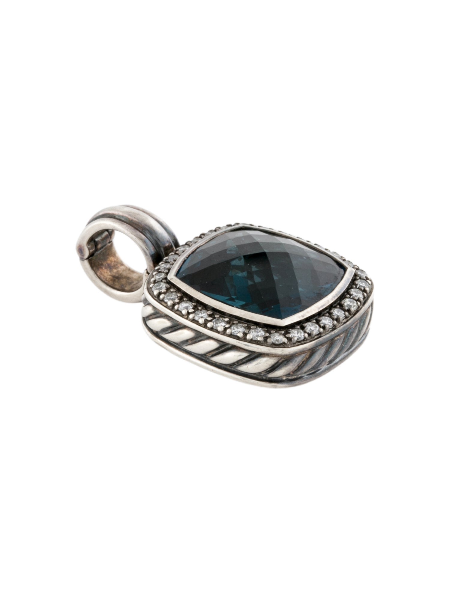 David Yurman Topaz & Diamond Moonlight Ice Pendant
