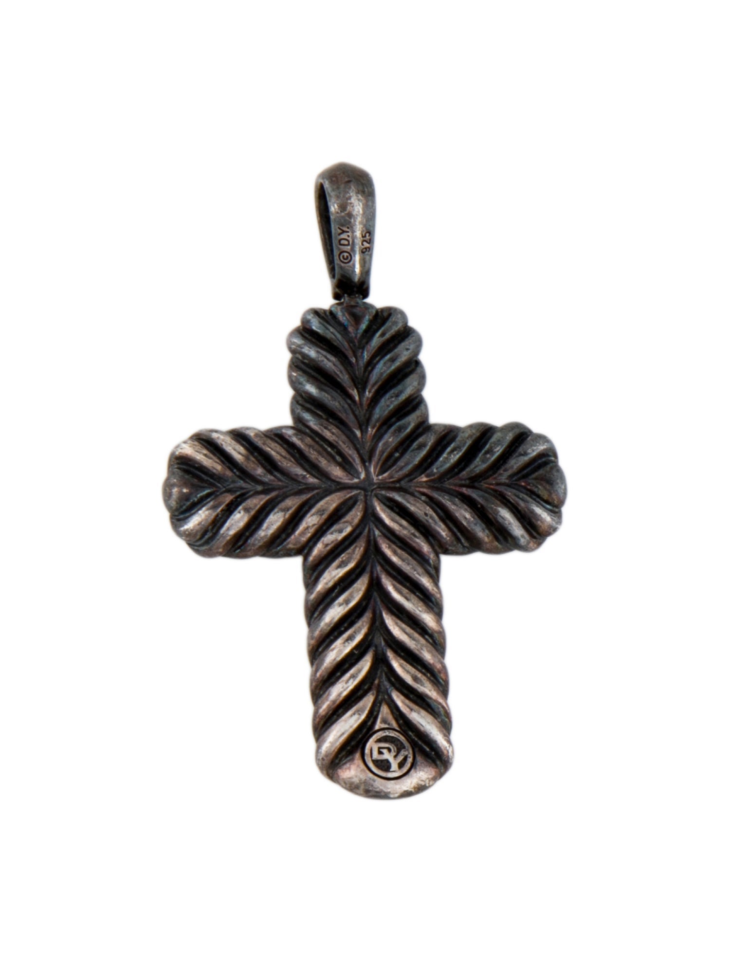 David Yurman Black Diamond Cross Pendant