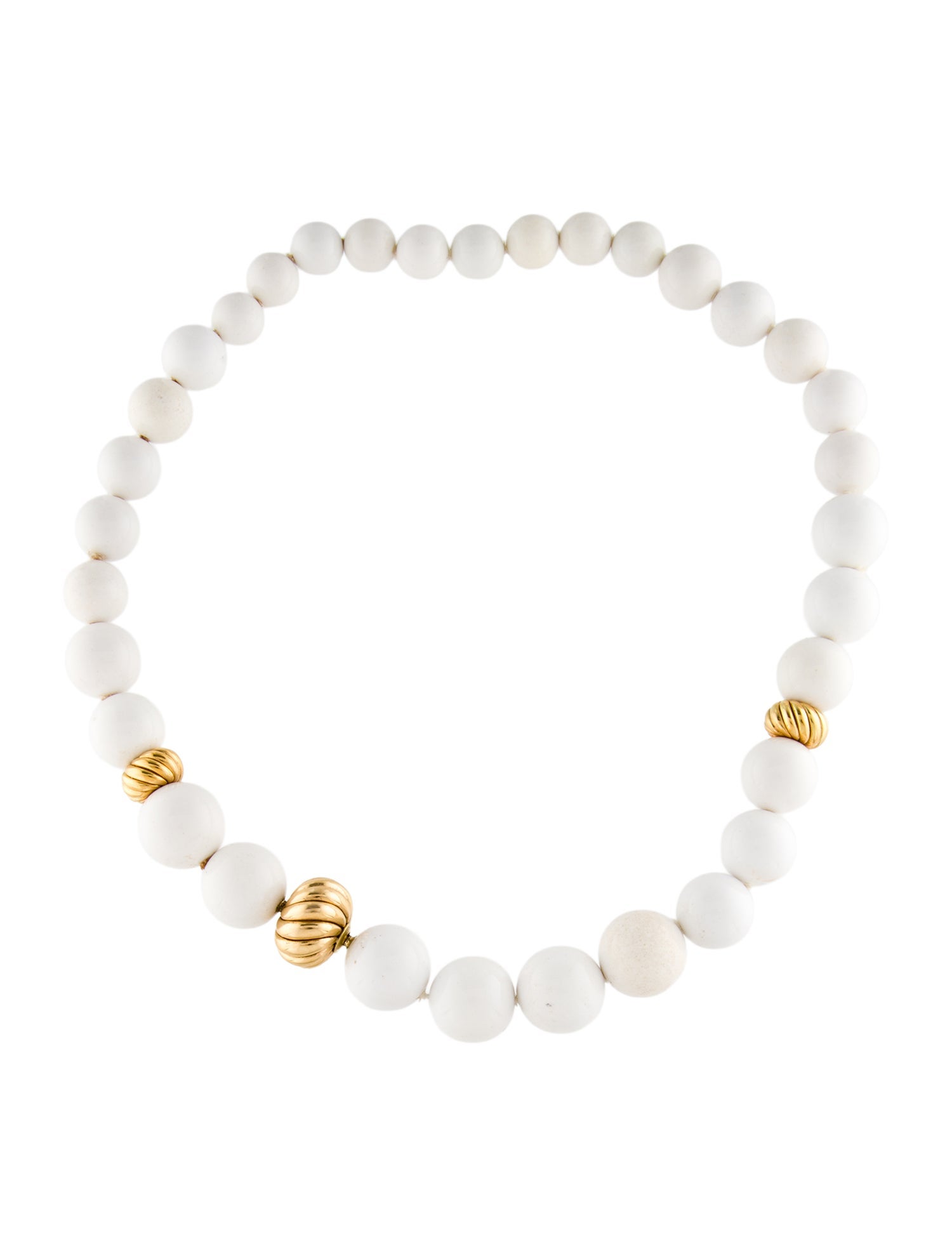 David Yurman 18K Chalcedony Bead Strand