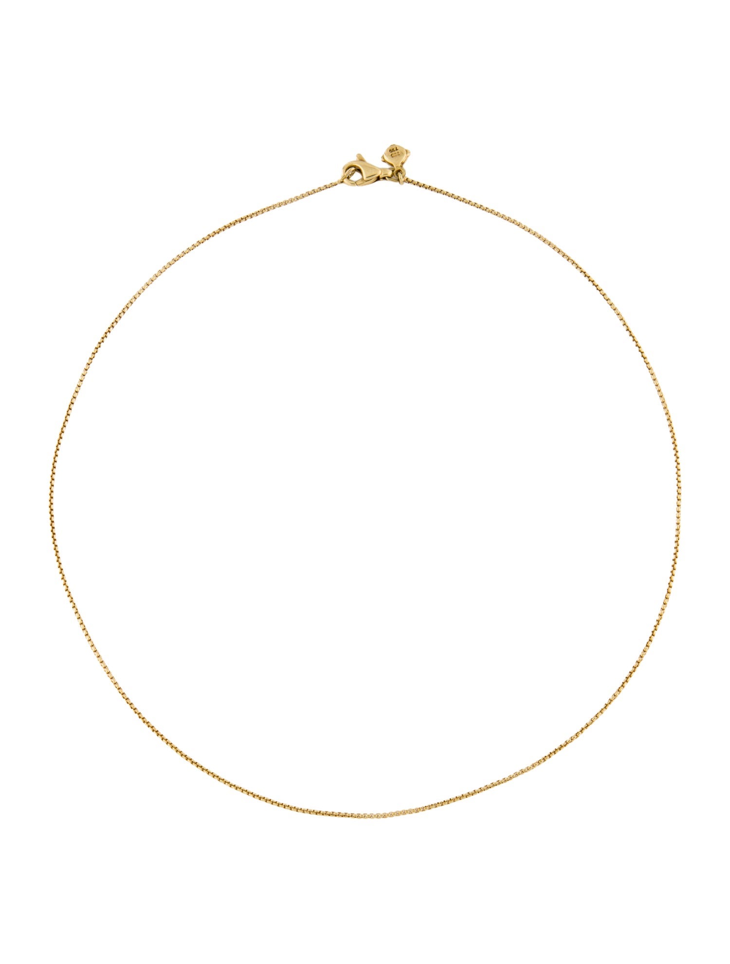 David Yurman 18K Box Chain Choker Necklace