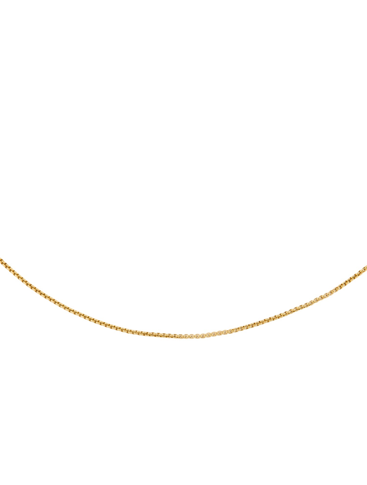 David Yurman 18K Box Chain Choker Necklace