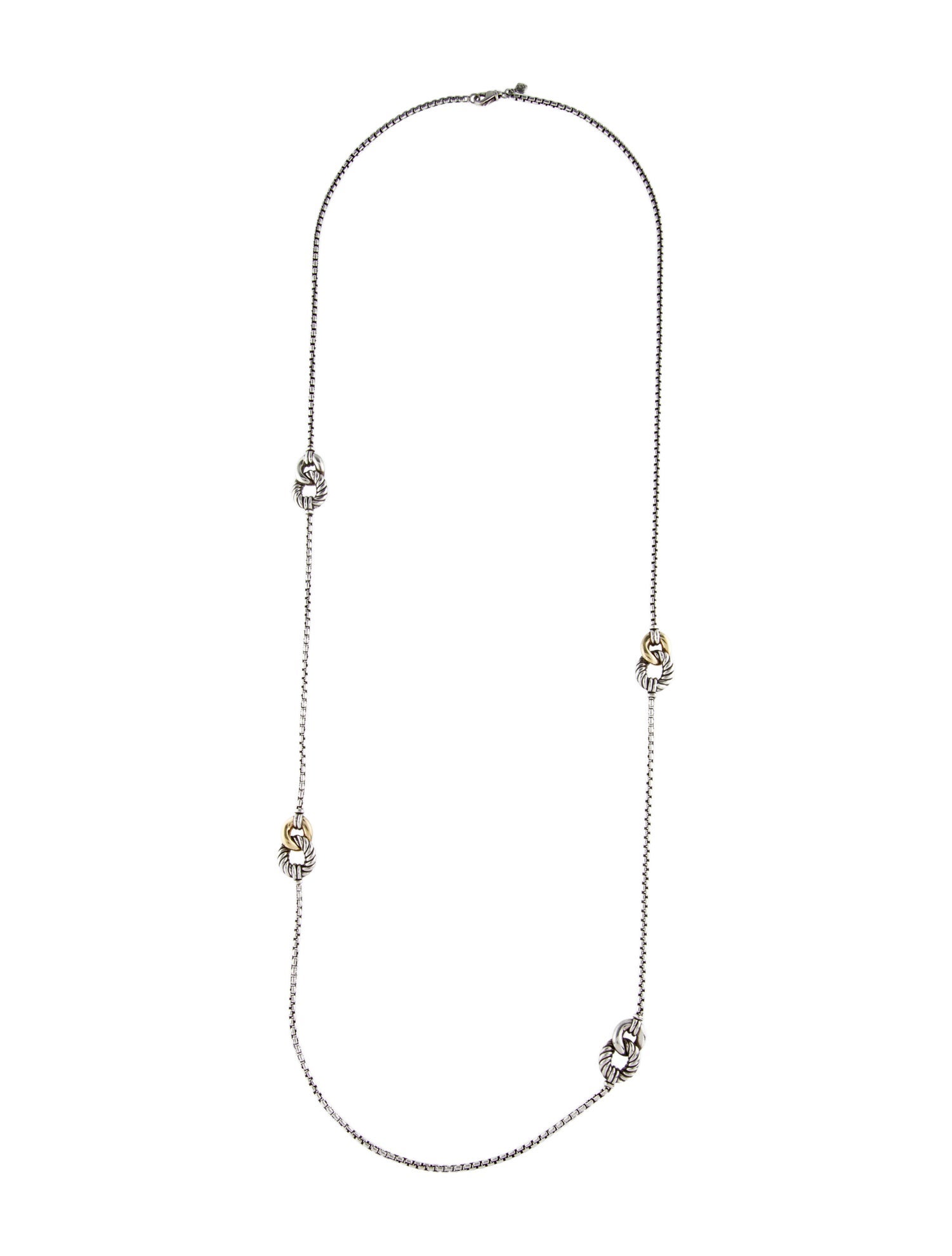 David Yurman Two-Tone Belmont Station Necklace