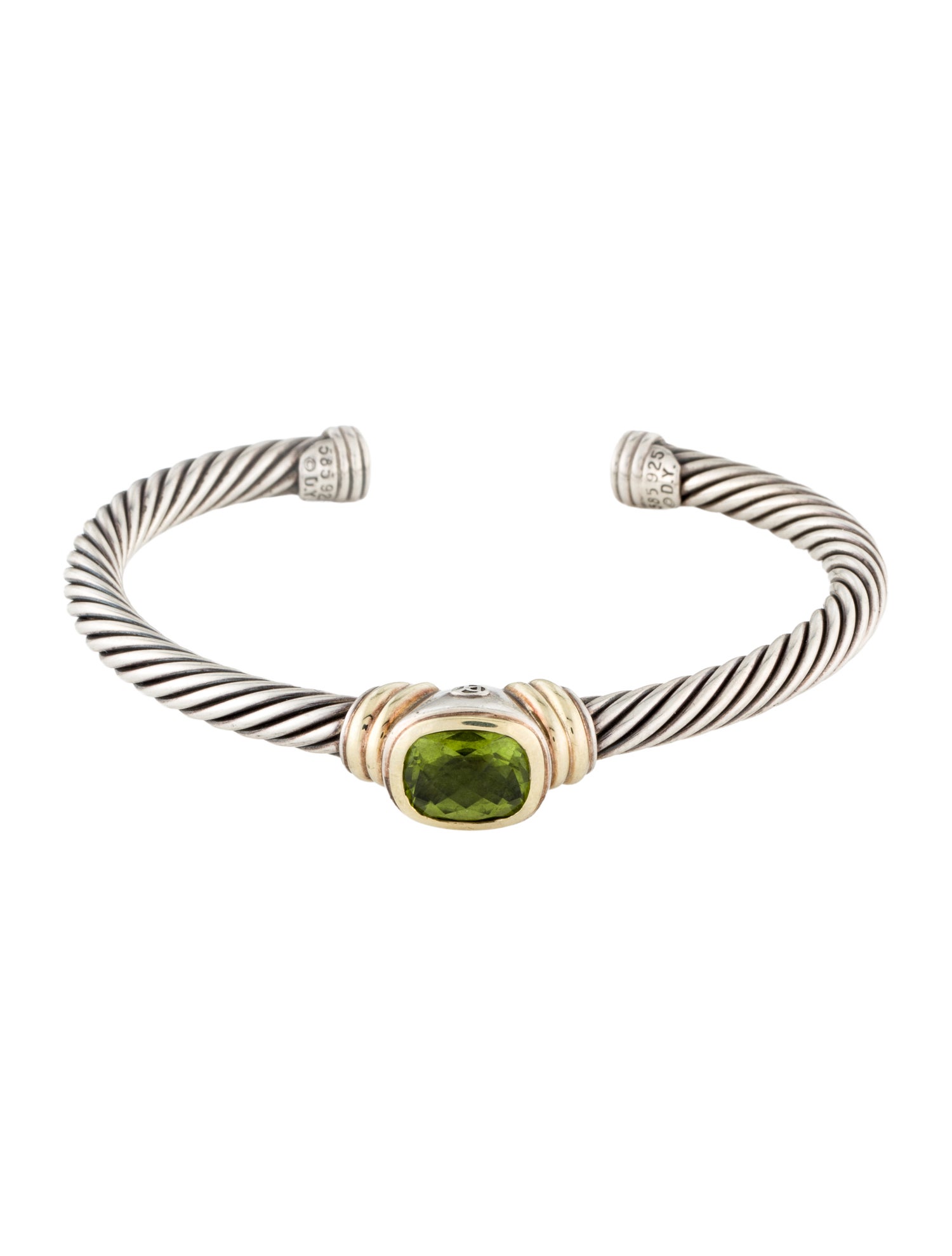 David Yurman Peridot Nobelse Station Cuff
