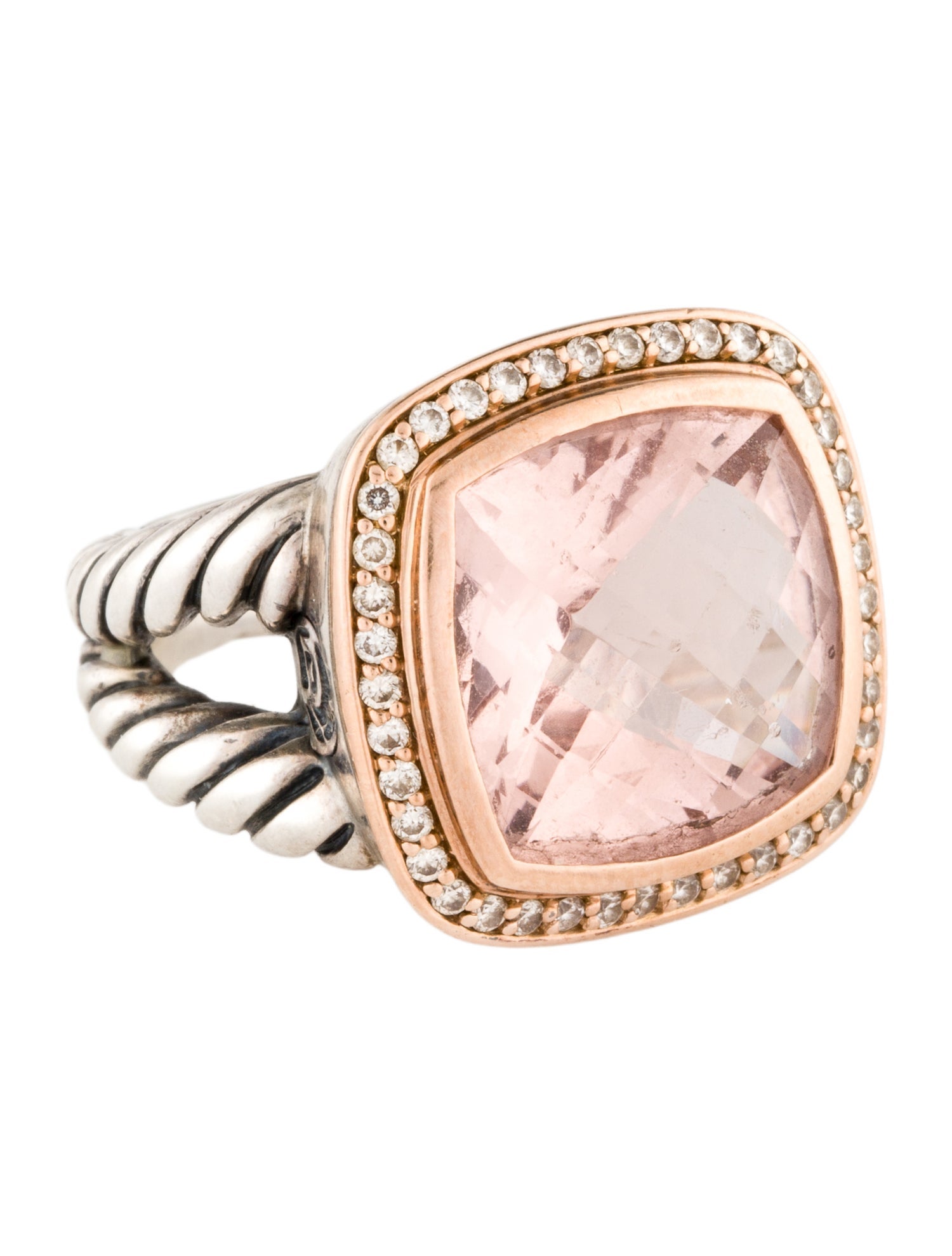 David Yurman Morganite & Diamond Albion Ring