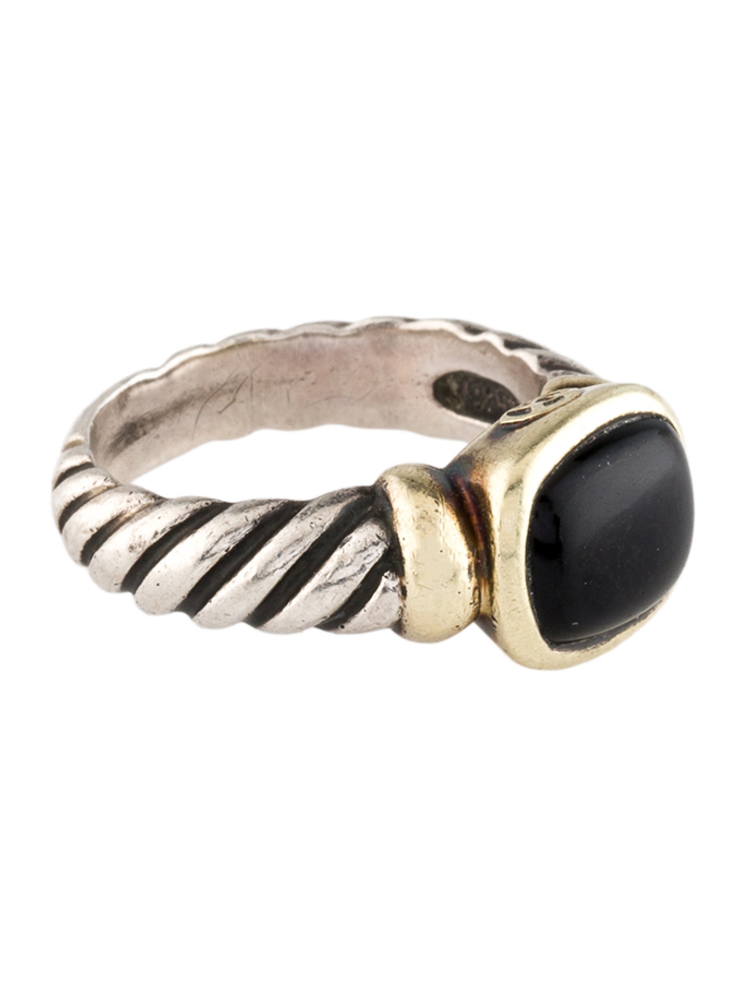 David Yurman Onyx Small Noblesse Ring