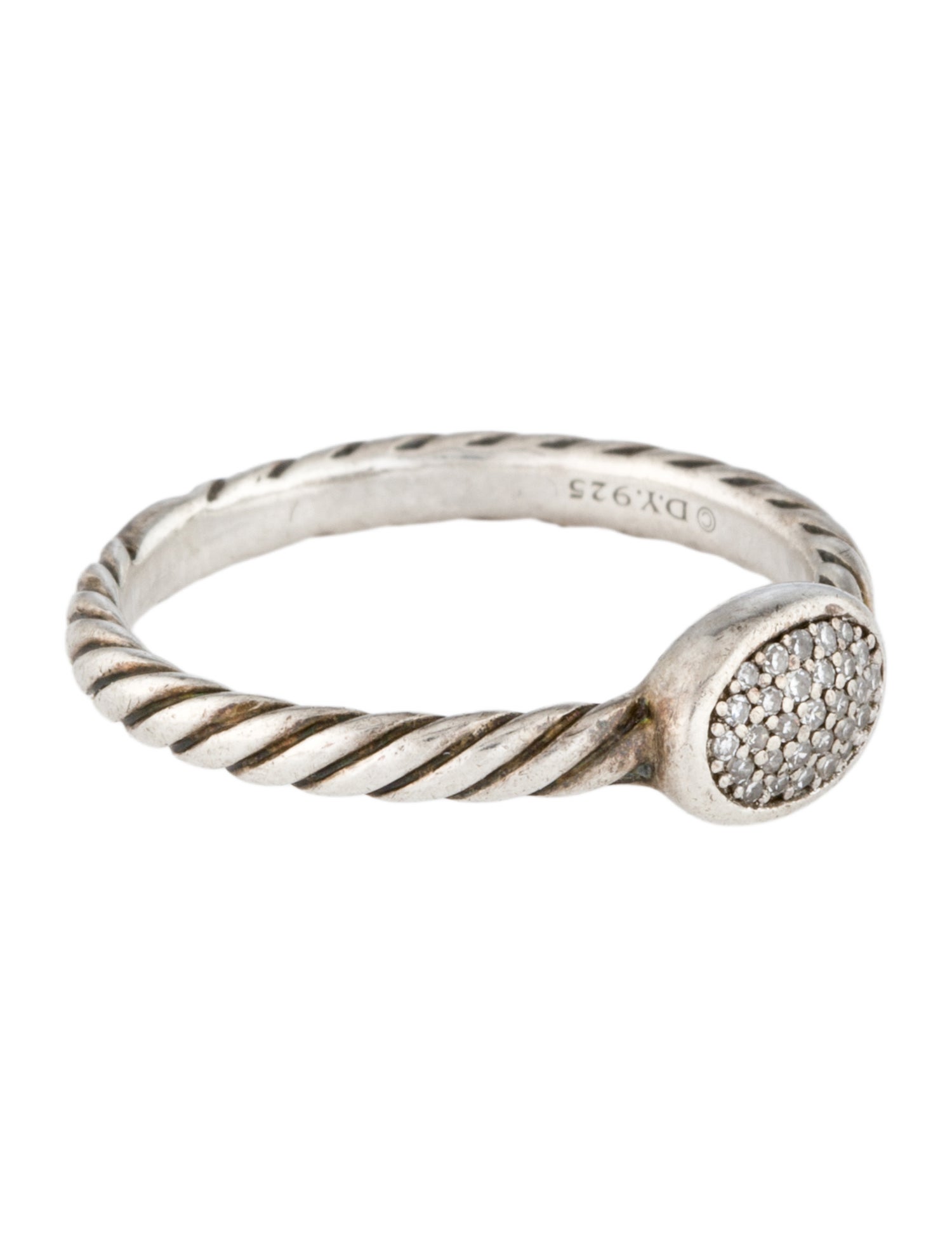 David Yurman Diamond Cable Collectibles Oval Stack Ring