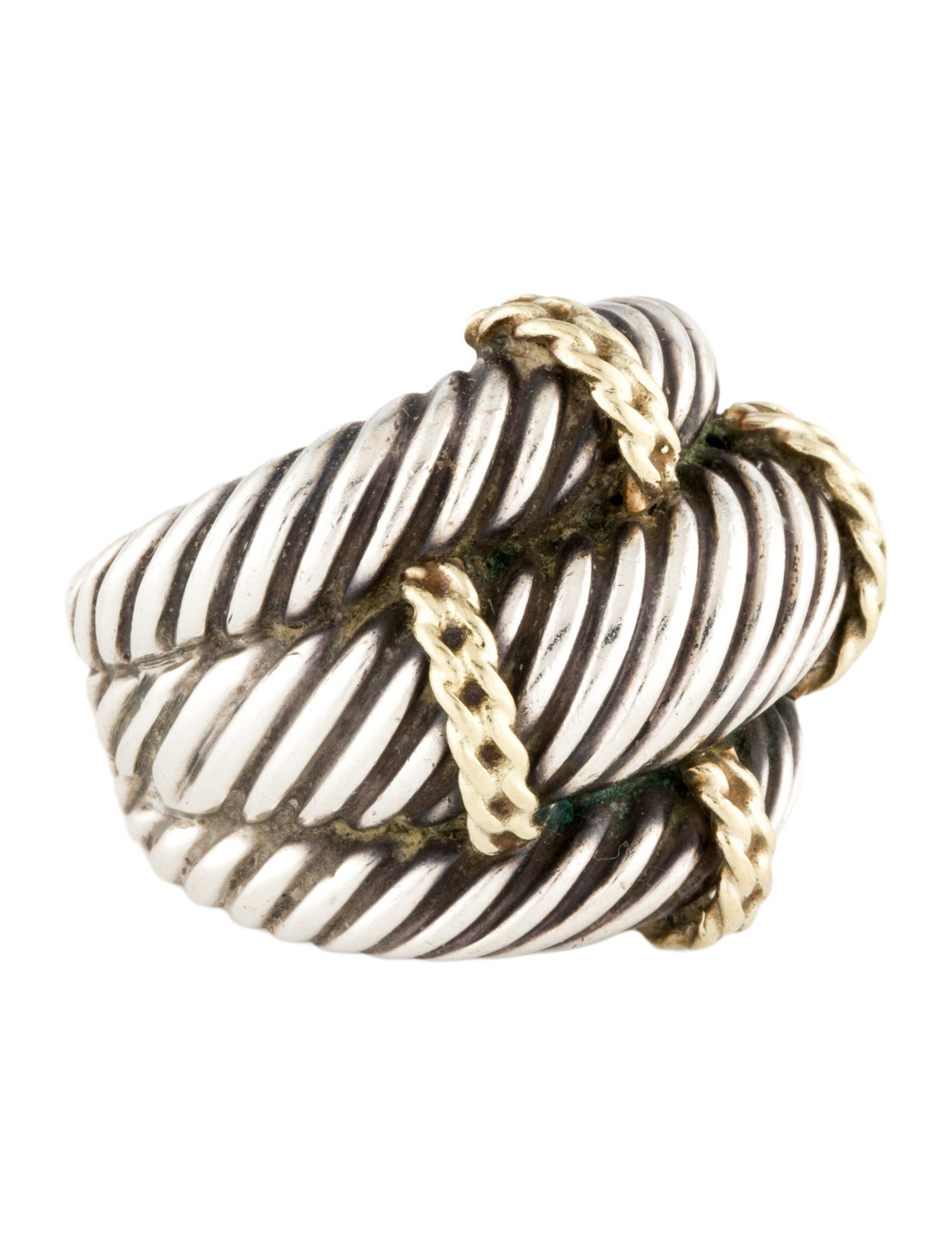 David Yurman Two-Tone Triple Cable Ring