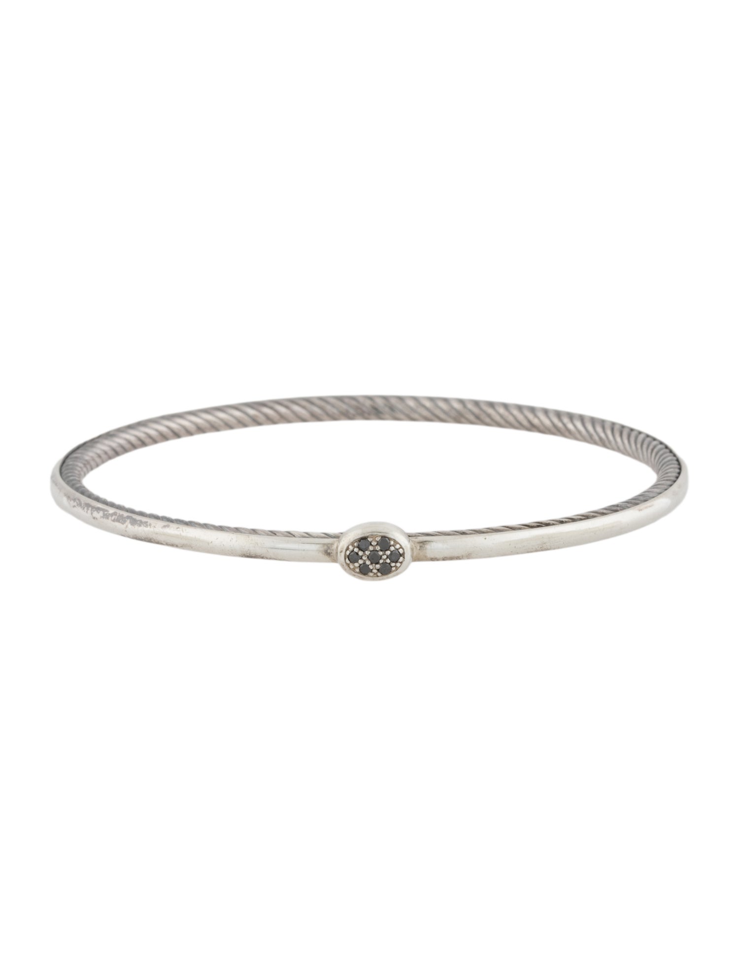 David Yurman Diamond Confetti Station Bangle Bracelet