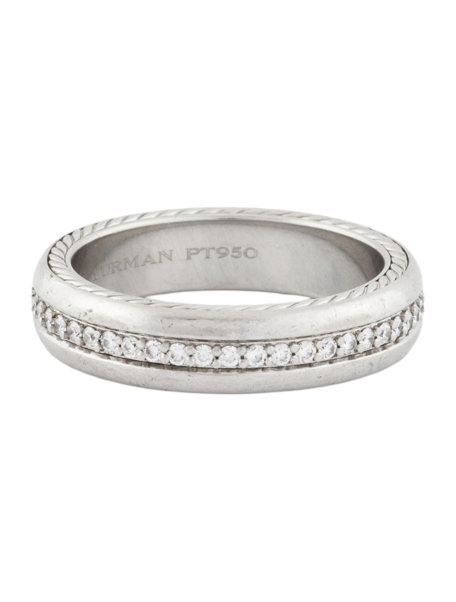 David Yurman Platinum Diamond Streamline® Band