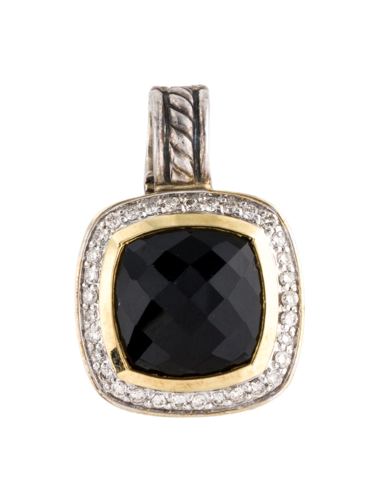 David Yurman Onyx & Diamond Albion Pendant