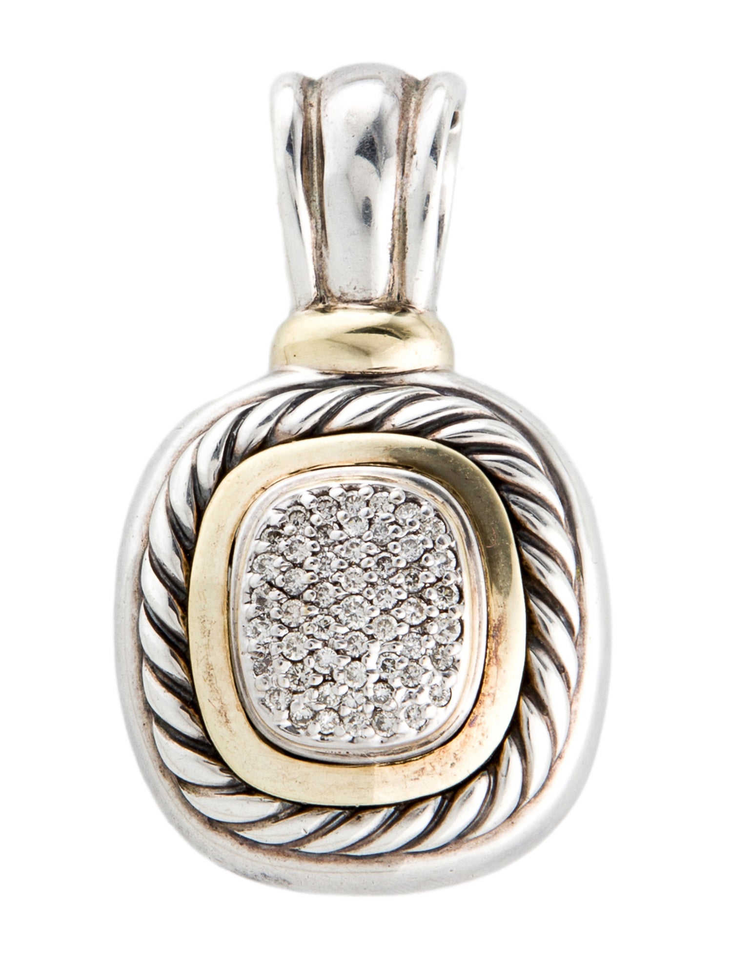 David Yurman Diamond Albion Large Enhancer Pendant