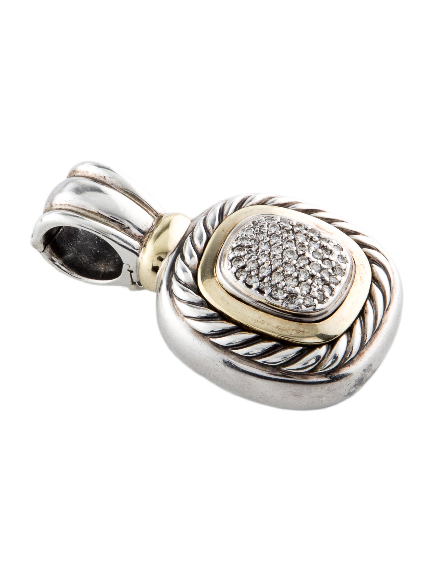David Yurman Diamond Albion Large Enhancer Pendant