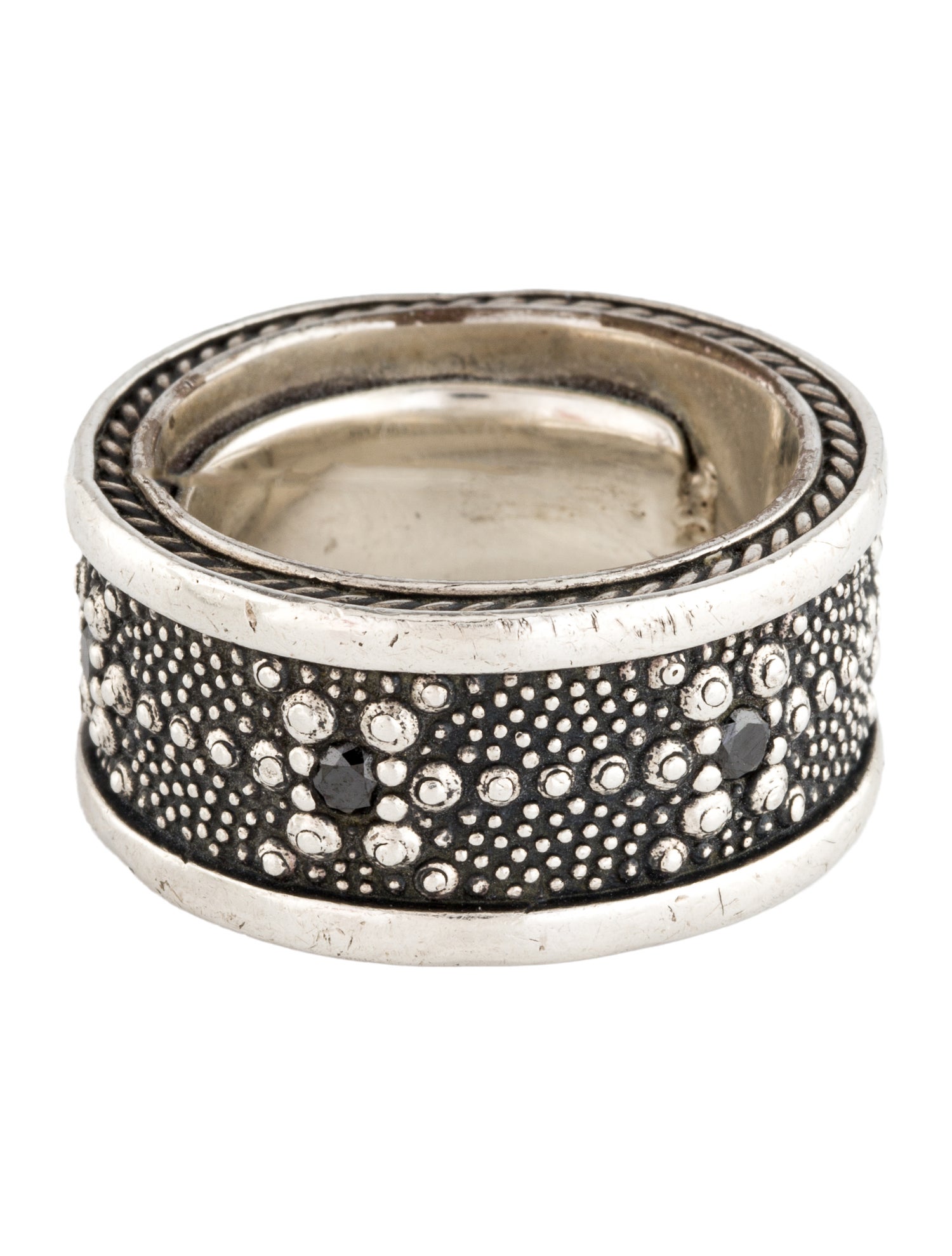 David Yurman Diamond Sea Urchin Wide Band