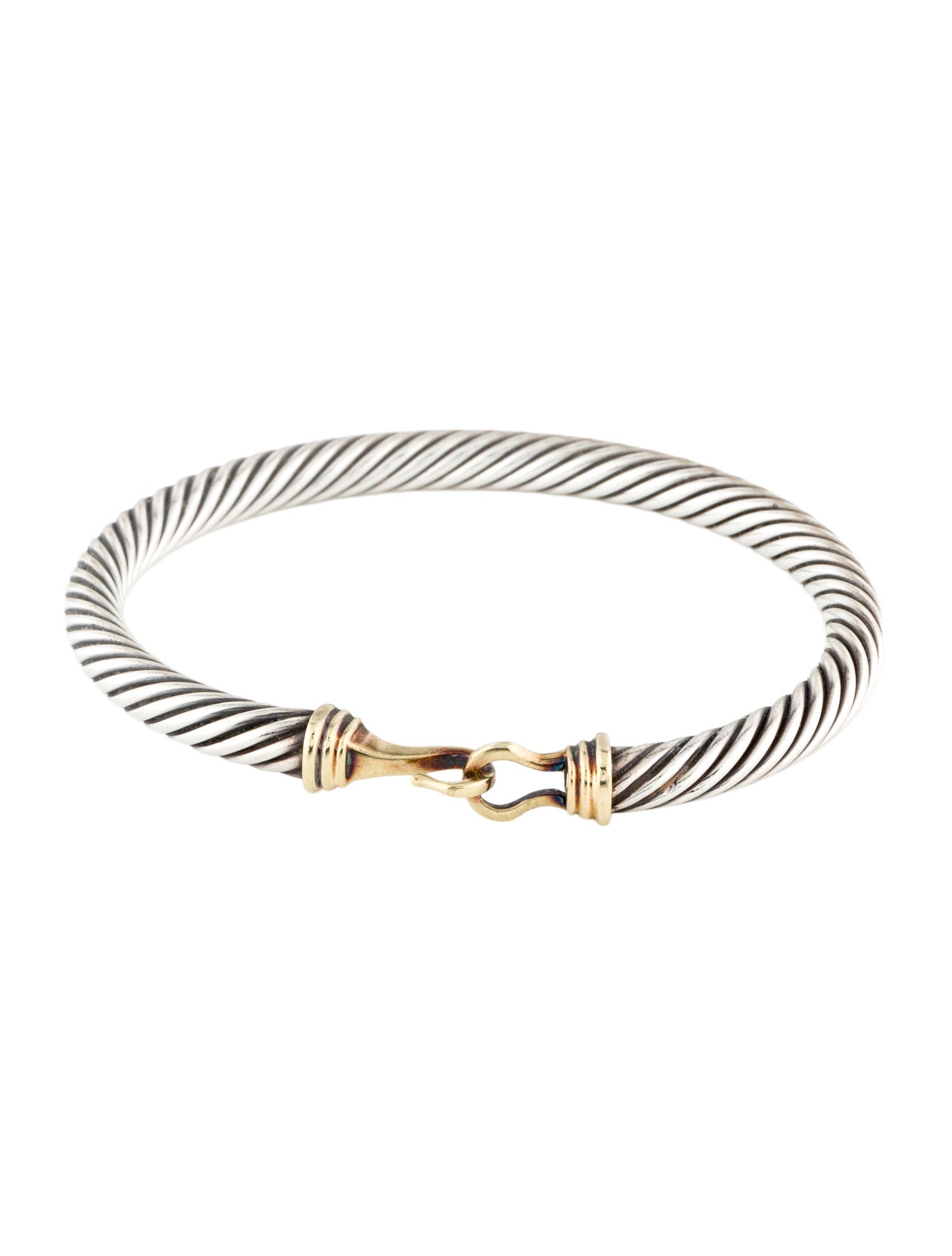 David Yurman Two-Tone Buckle Classic Cable Bracelet