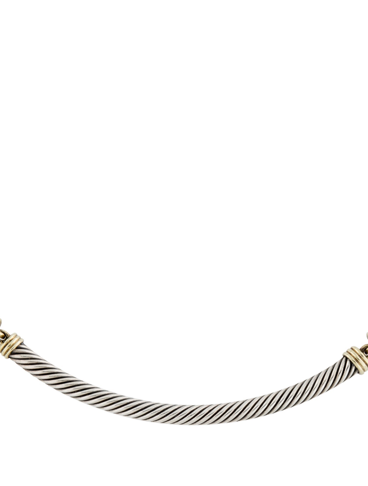 David Yurman Two-Tone Metro Cable Collar Necklace