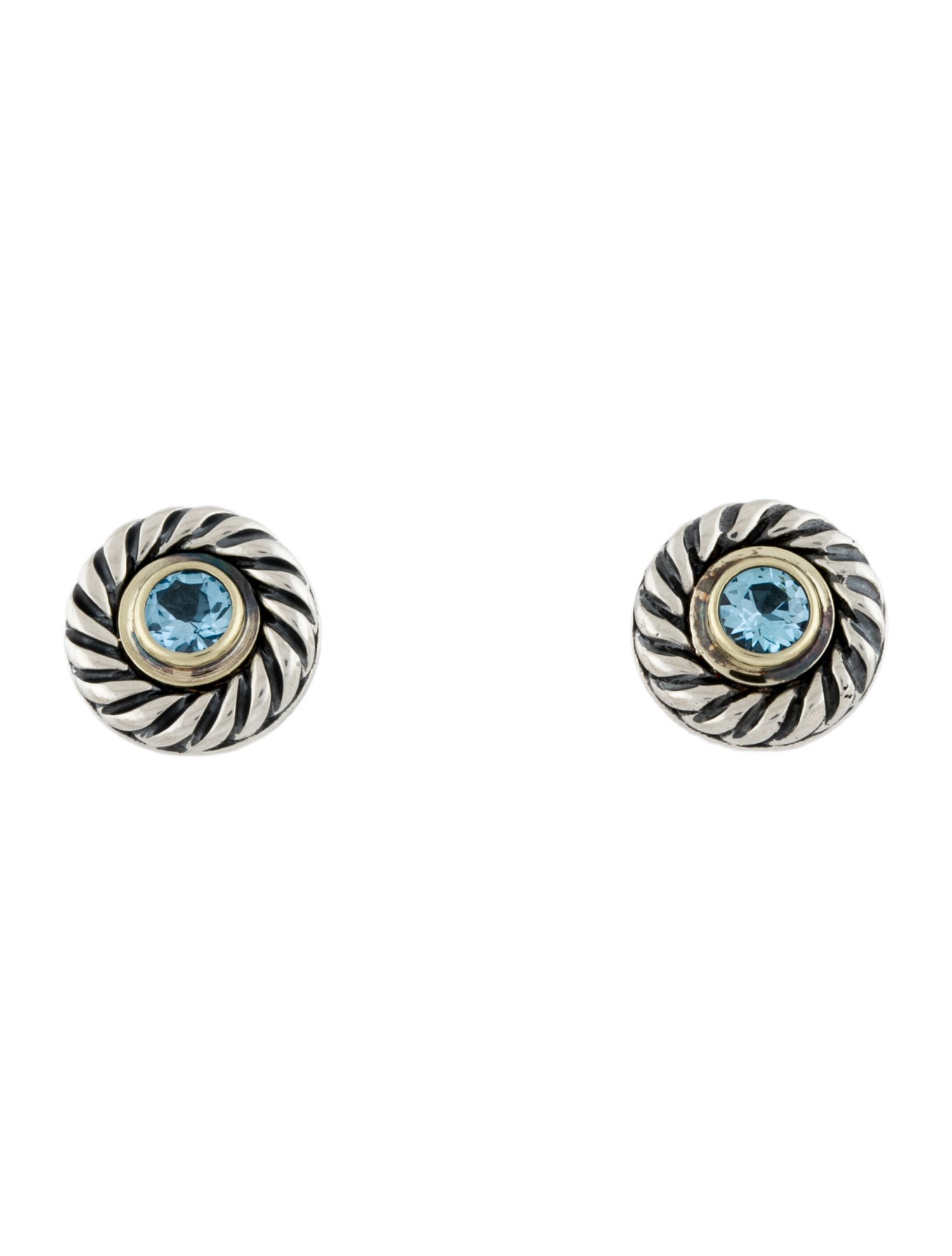 David Yurman Topaz Cookie Stud Earrings