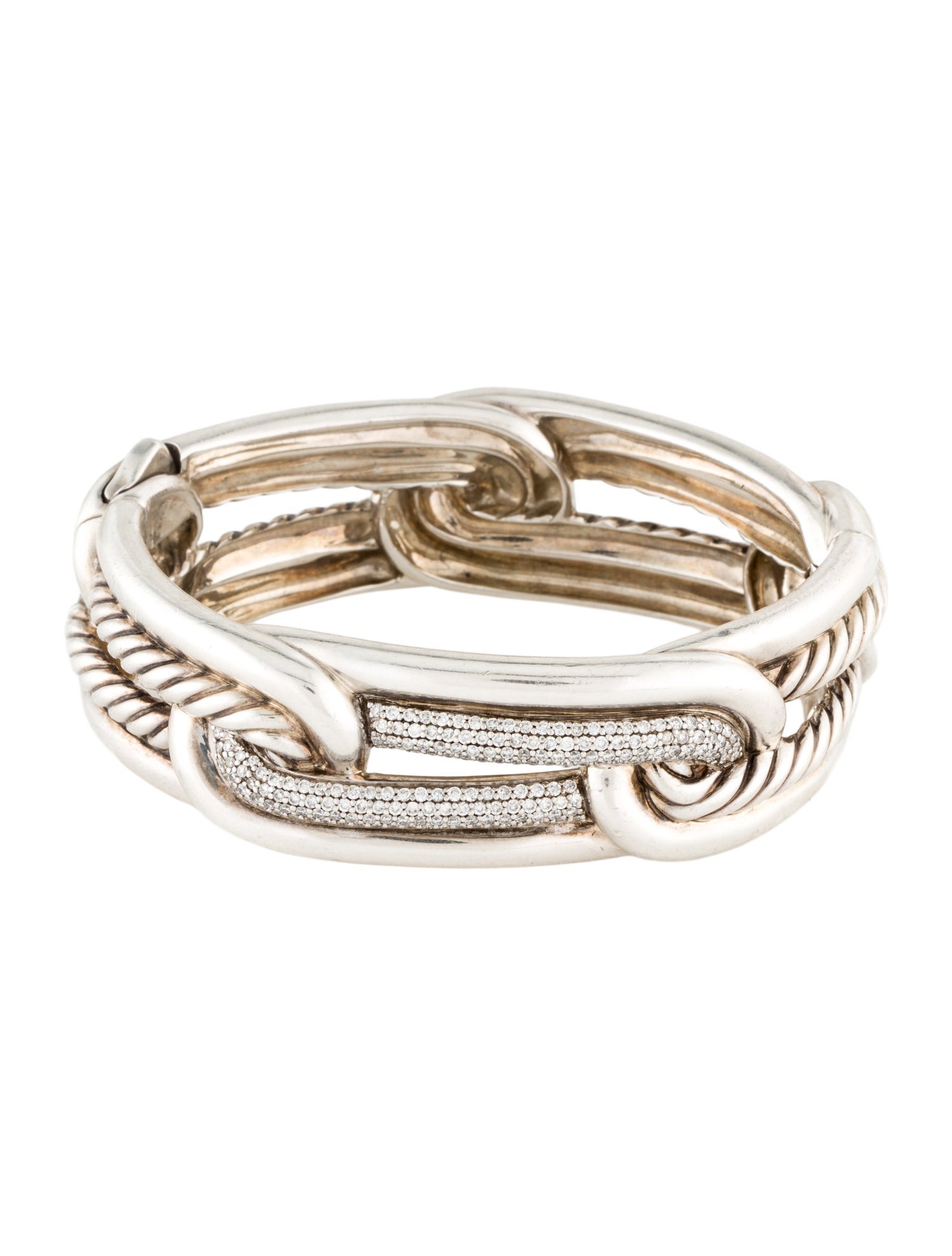 David Yurman 1.19ctw Diamond Labyrinth Bangle