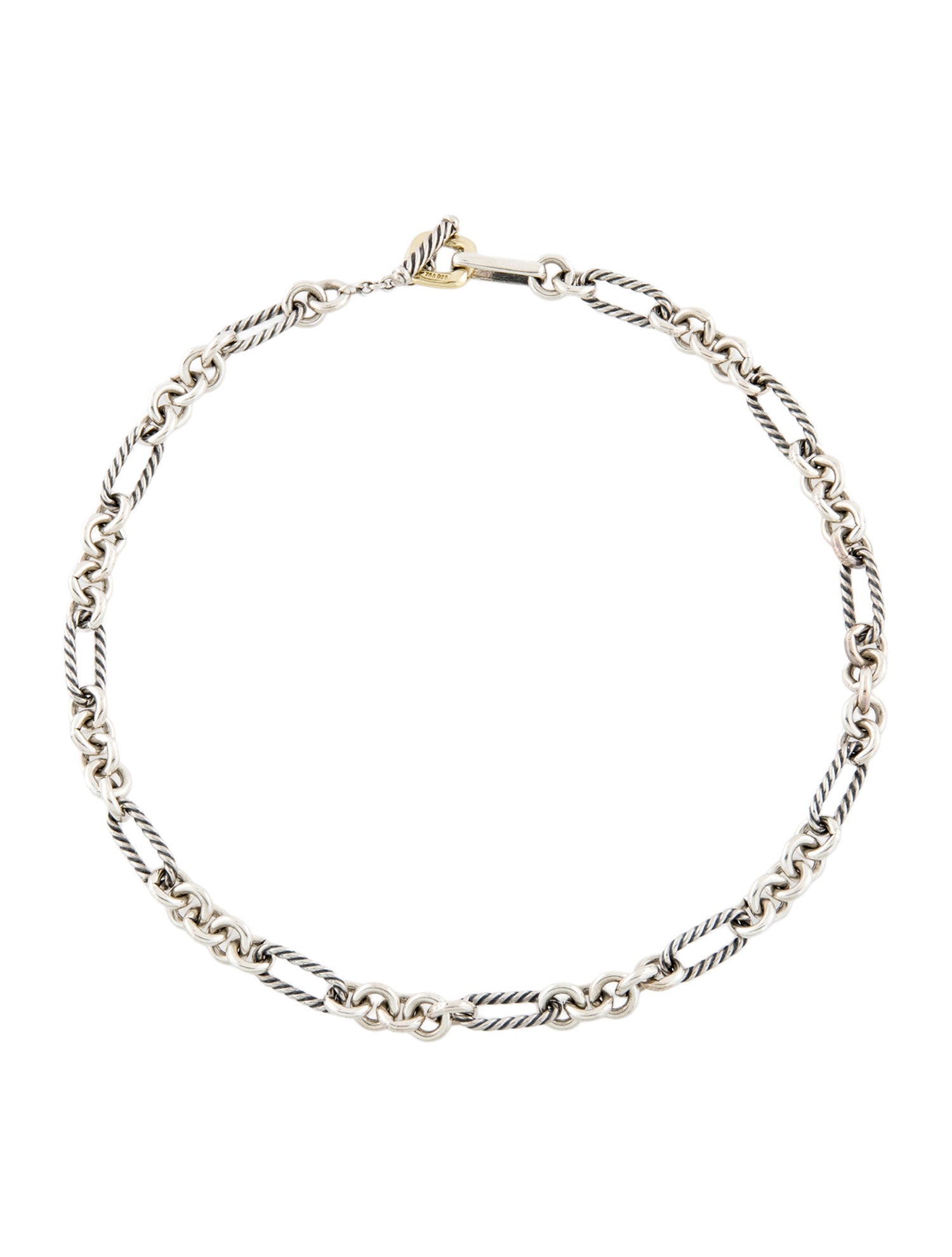 David Yurman Two-Tone Figaro Chain Necklace