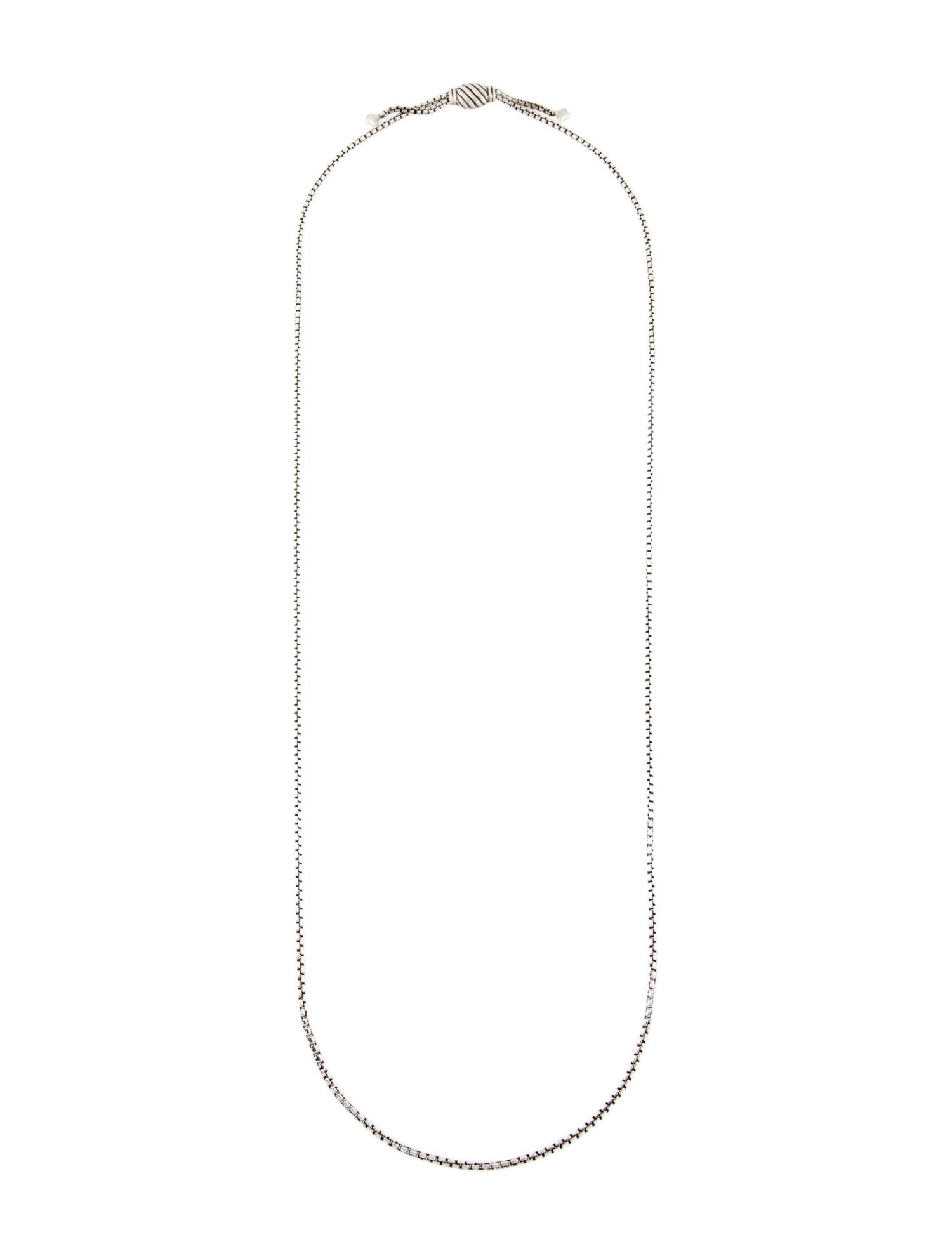 David Yurman Box Chain Slider Necklace