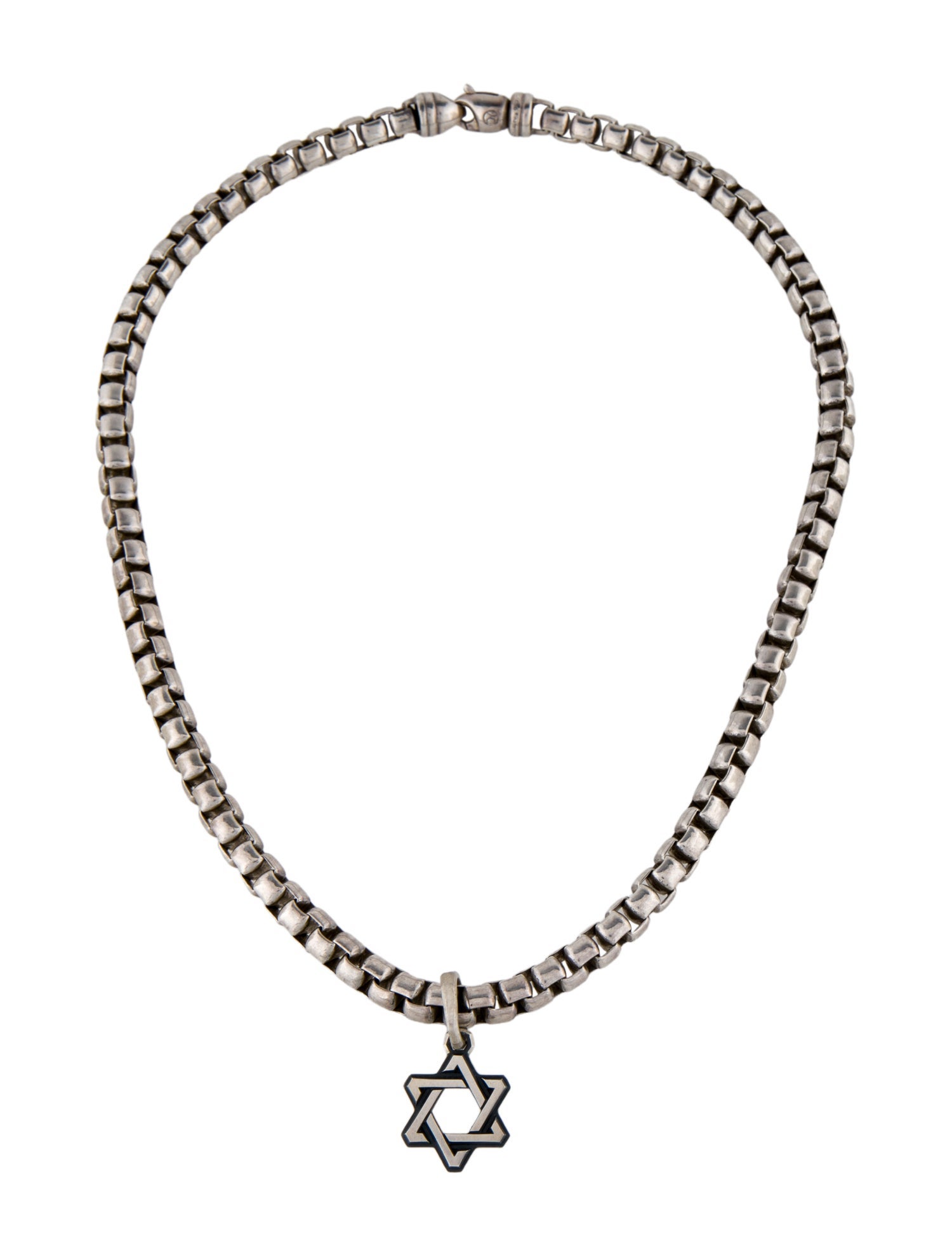 David Yurman Star Of David Box Chain Pendant Necklace