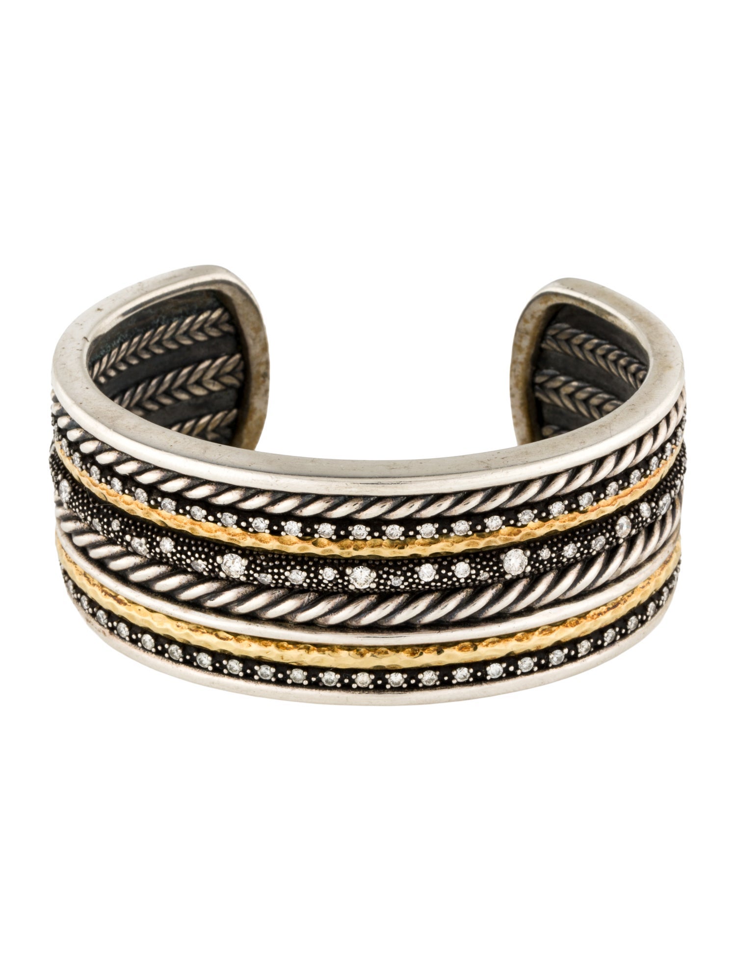 David Yurman Diamond Midnight Mélange Cuff Bracelet