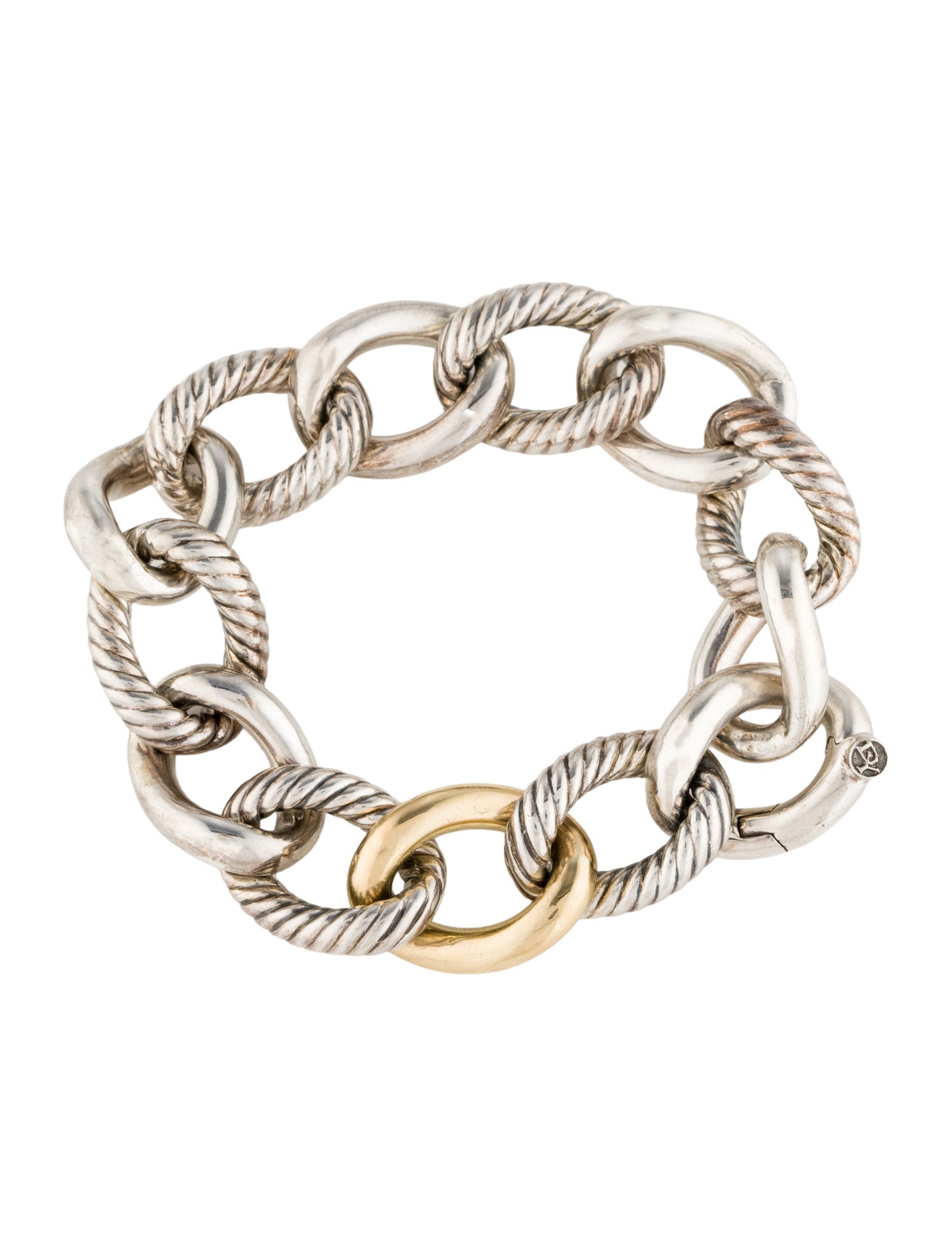 David Yurman Two-Tone Cable Link Bracelet