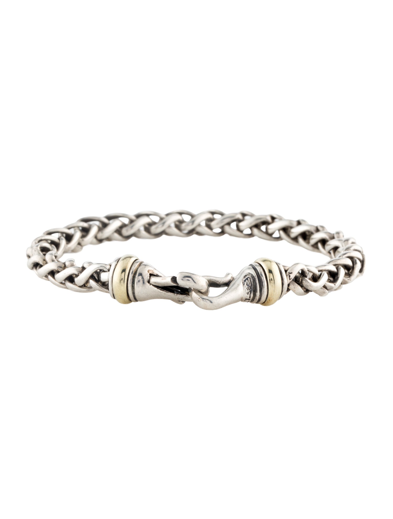 David Yurman Two-Tone Wheat Chain Link Bracelet