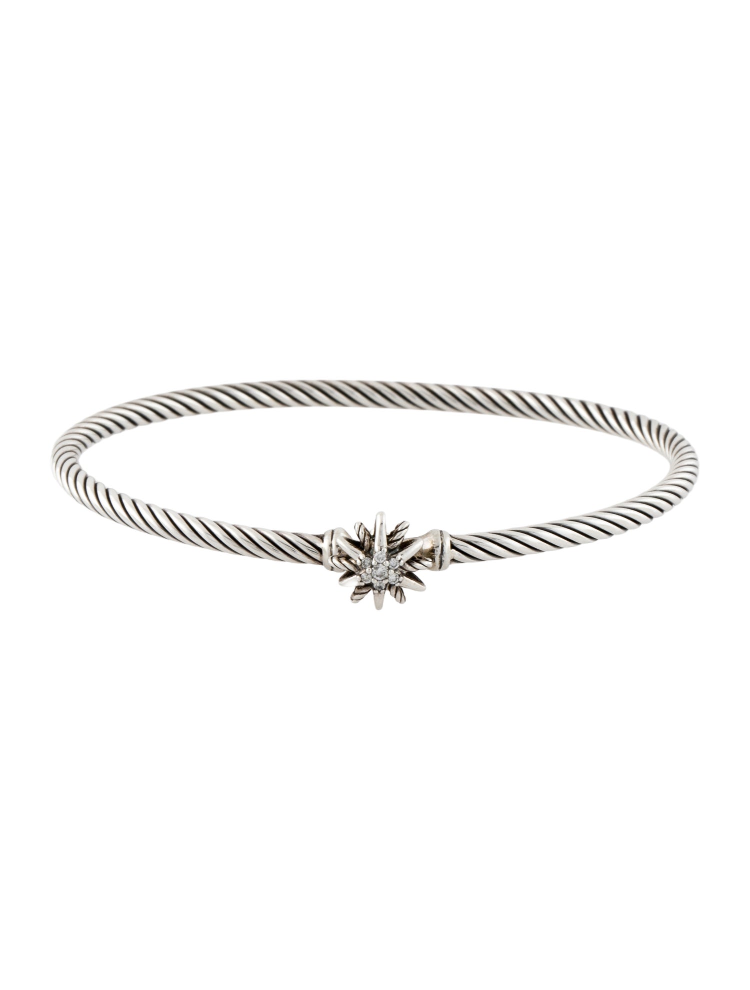 David Yurman Diamond Starburst Single Station Bangle