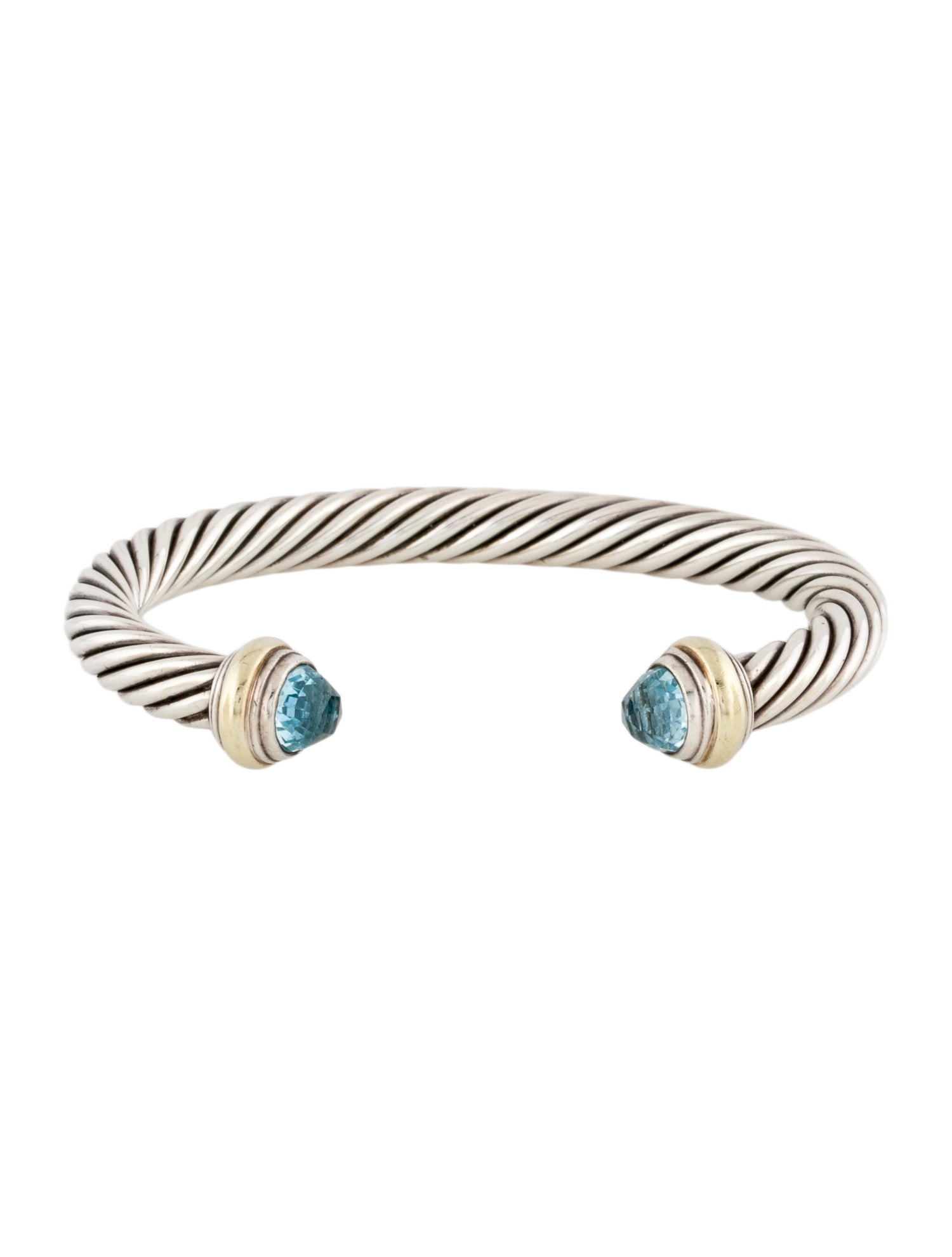 David Yurman Topaz Cable Cuff Bracelet