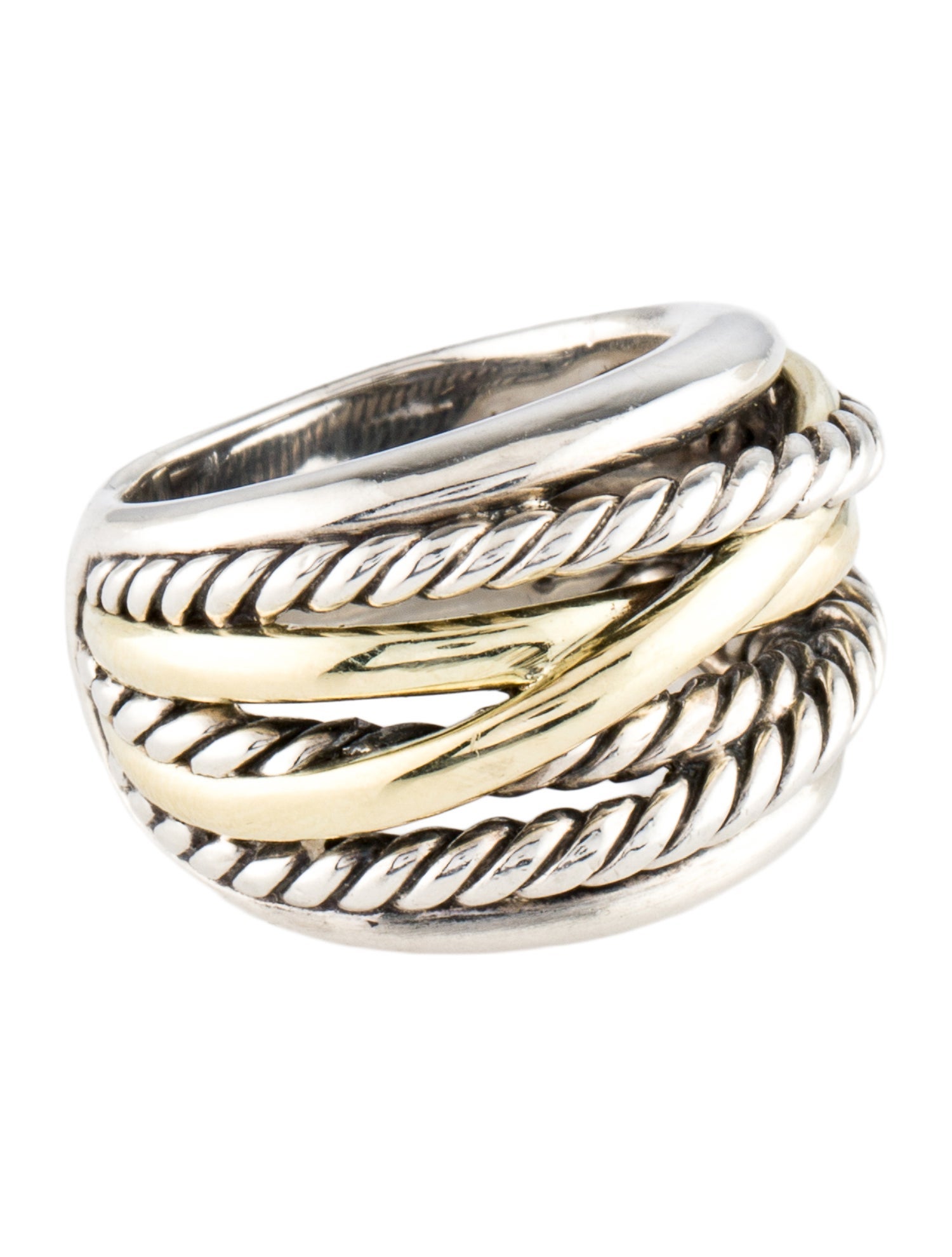 David Yurman Two-Tone Crossover Band
