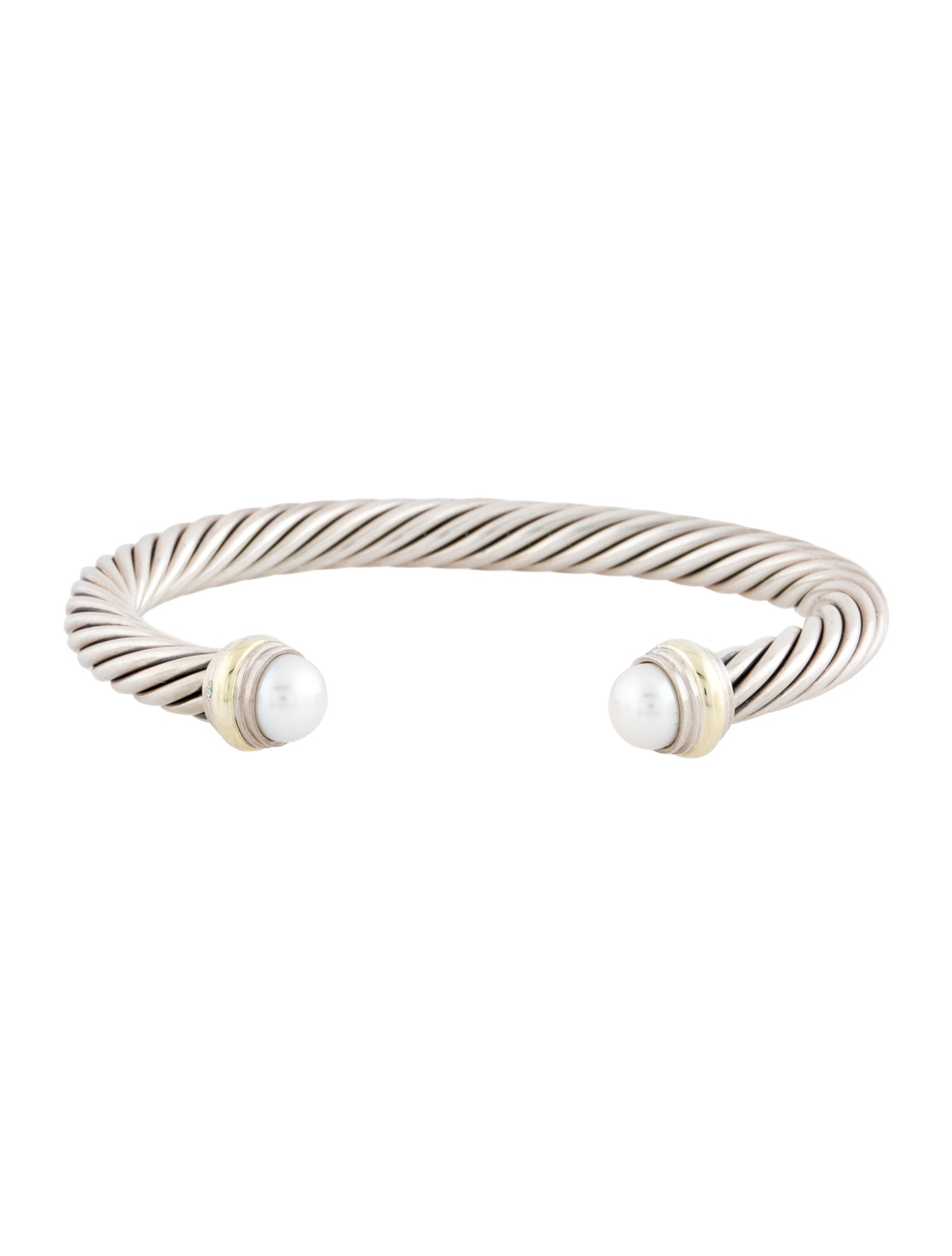 David Yurman Pearl Classic Cable Cuff Bracelet