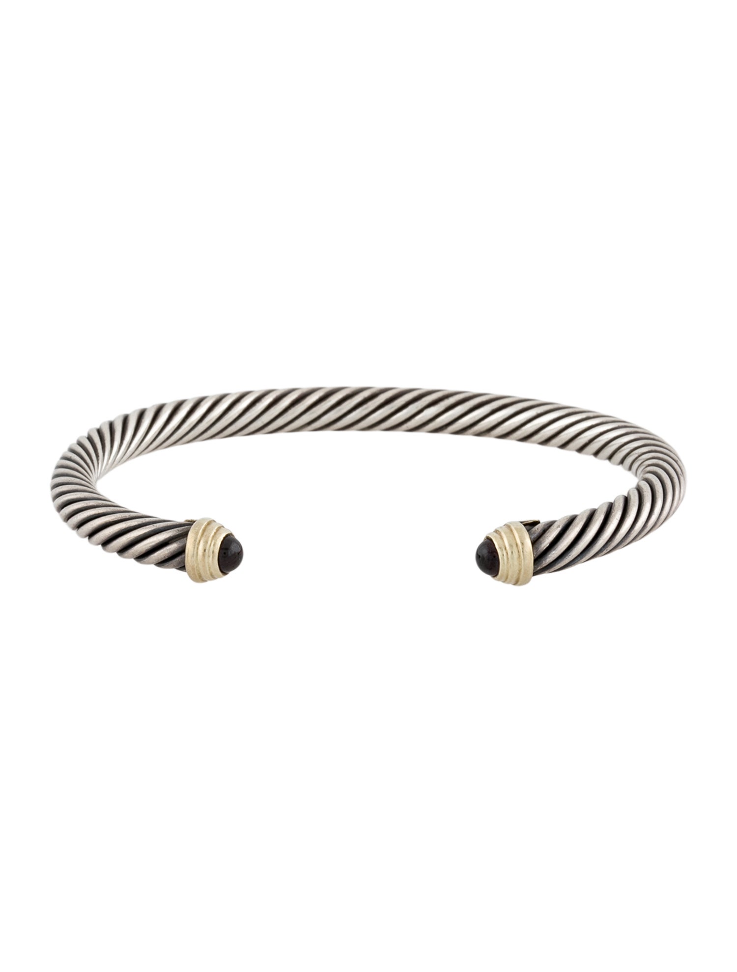 David Yurman Garnet Cable Cuff Bracelet