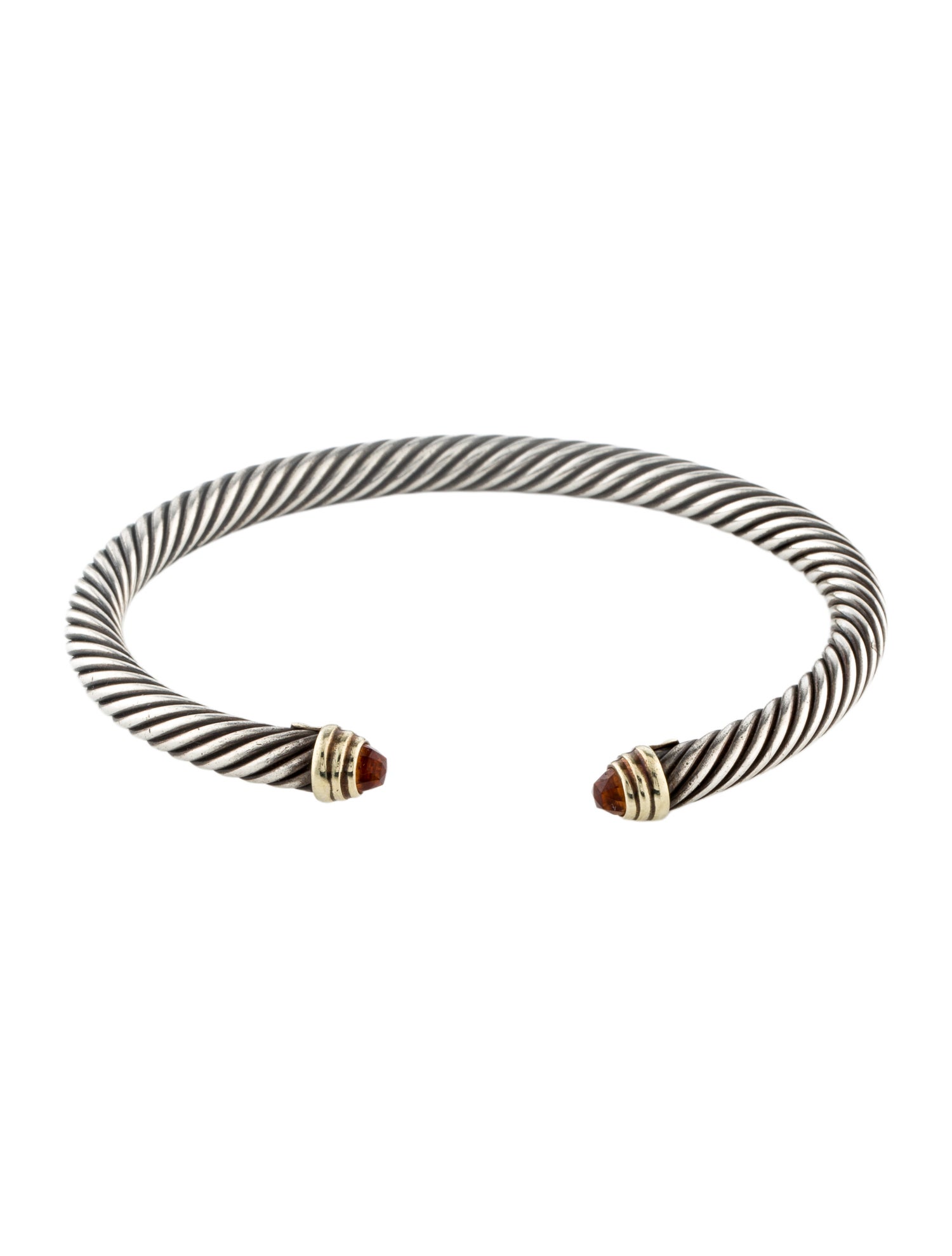 David Yurman Citrine Classic Cable Cuff Bracelet