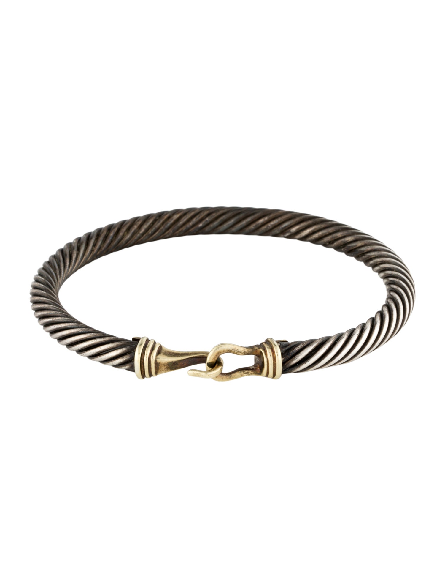 David Yurman Two-Tone Classic Cable Buckle Bracelet