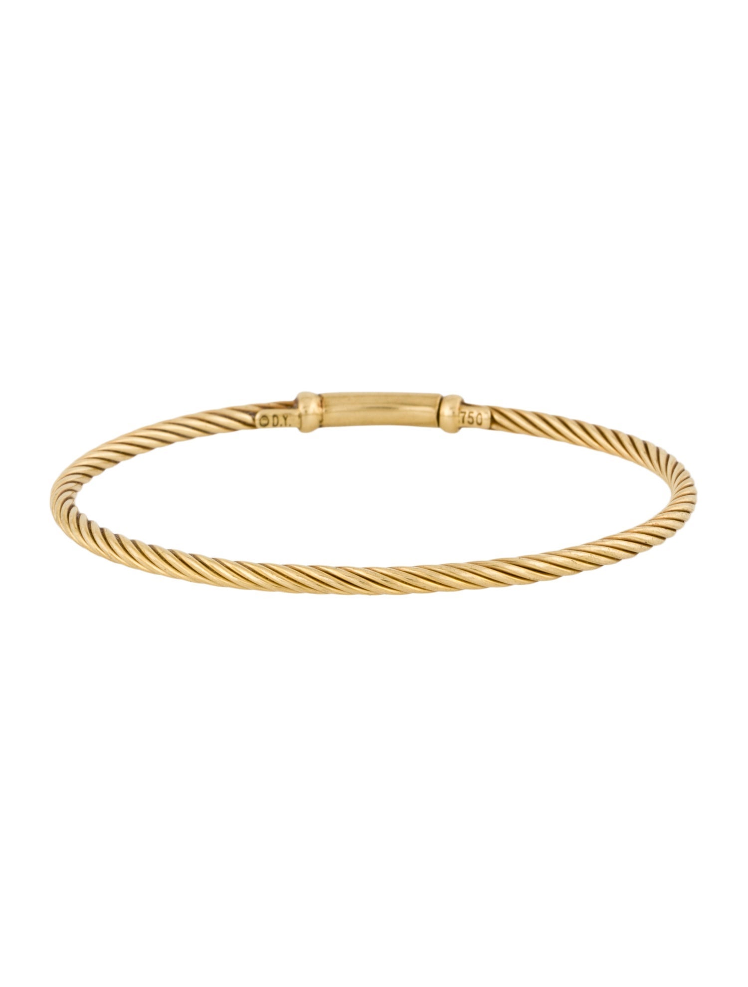 David Yurman 18K Cable Bangle Bracelet