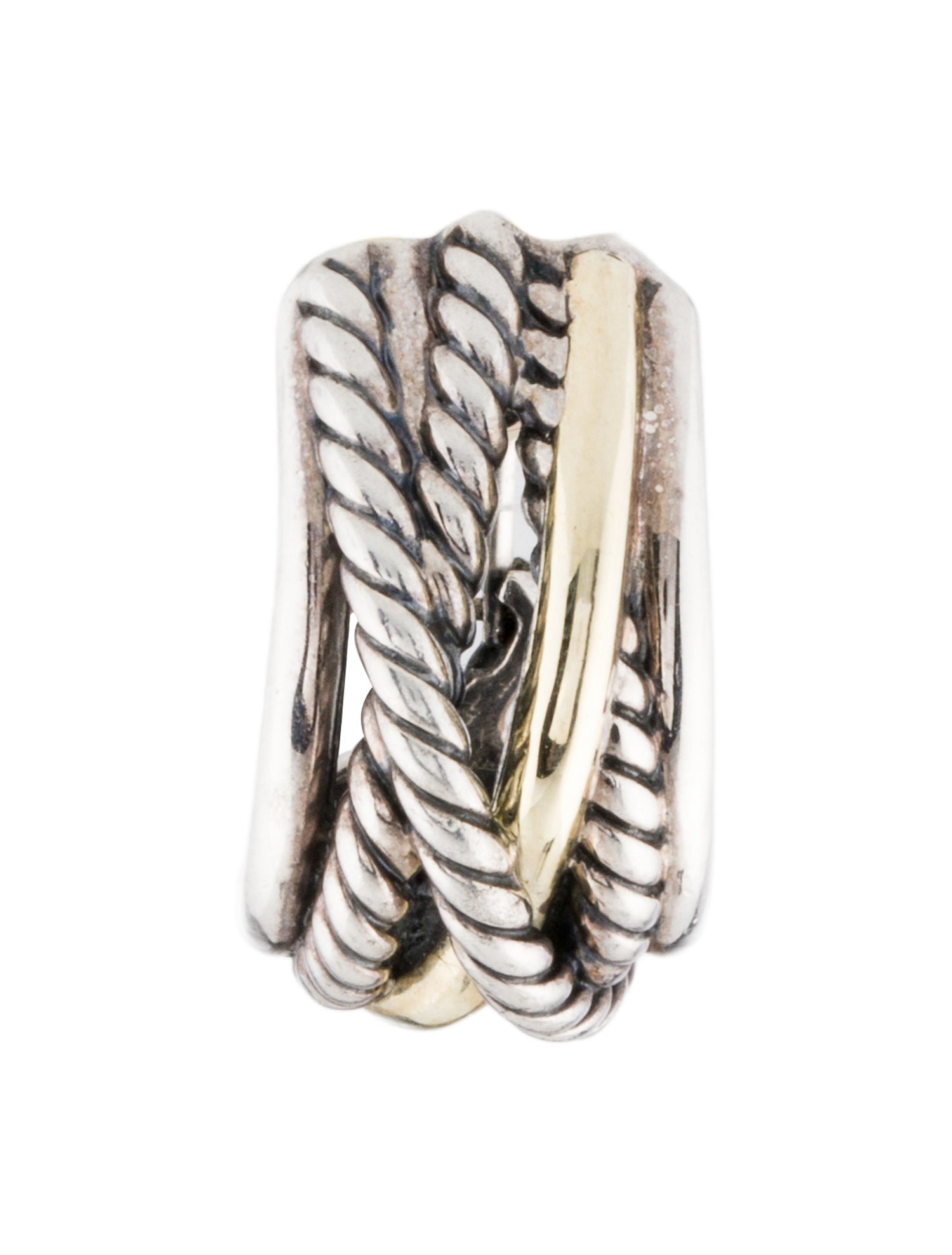David Yurman Two-Tone Crossover Shrimp Single Earclip