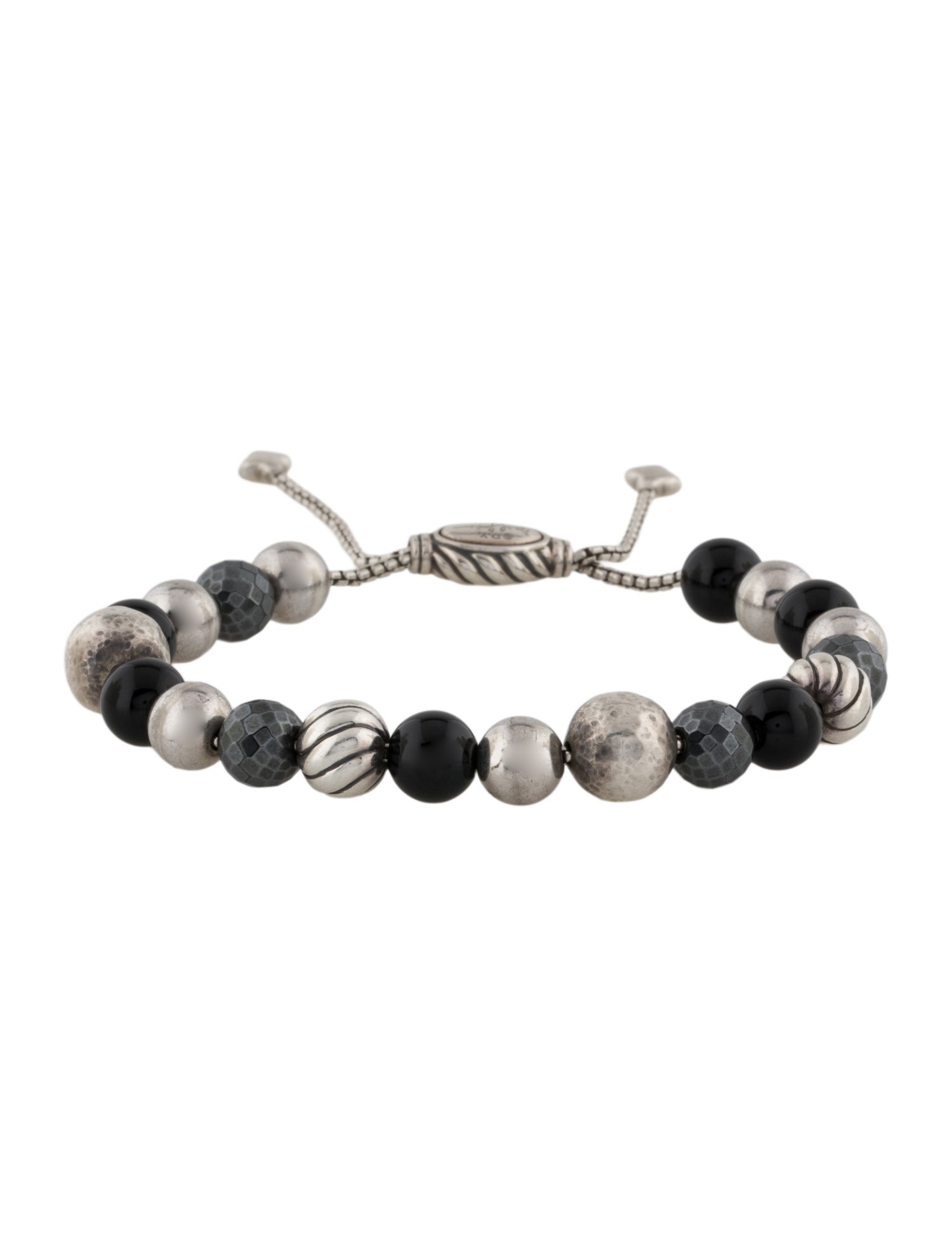 David Yurman Hematine & Onyx Elements Bead Bracelet