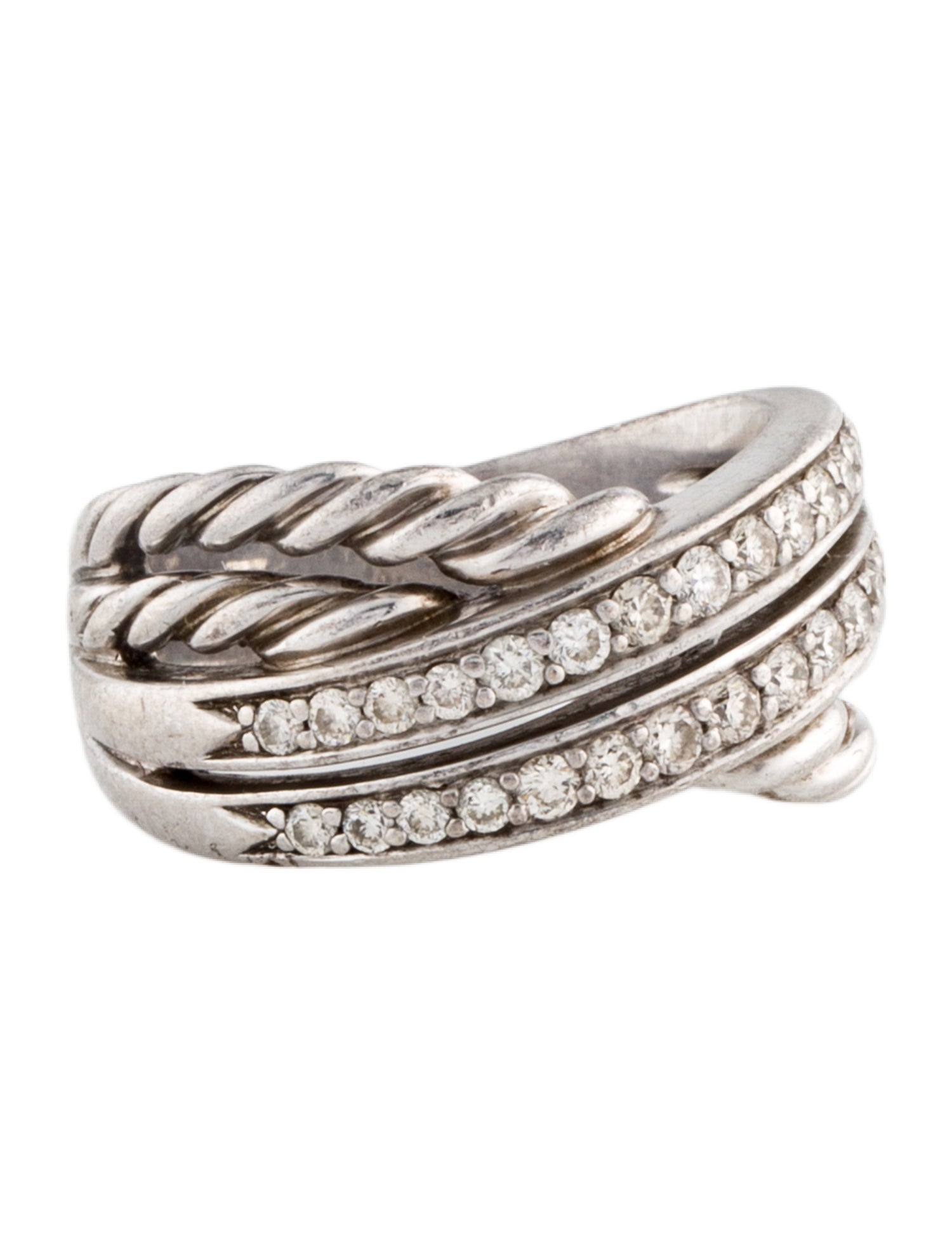 David Yurman Diamond Crossover Band