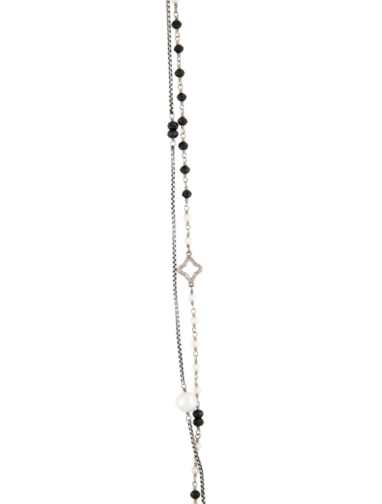 David Yurman David Yurman Bijoux Quatrefoil Pearl & Spinel Multistrand Convertible Necklace