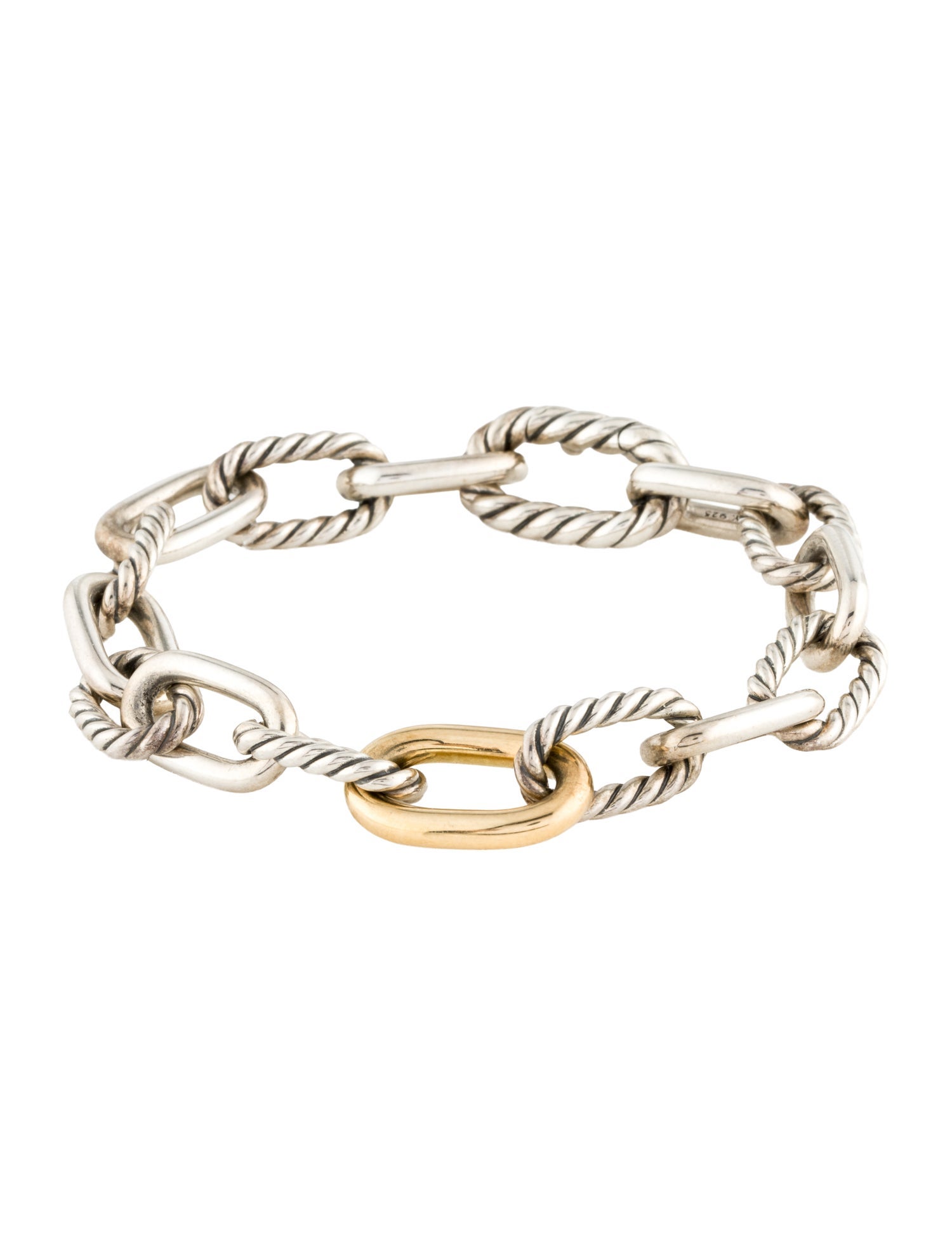 David Yurman Two-Tone Madison Chain Link Bracelet