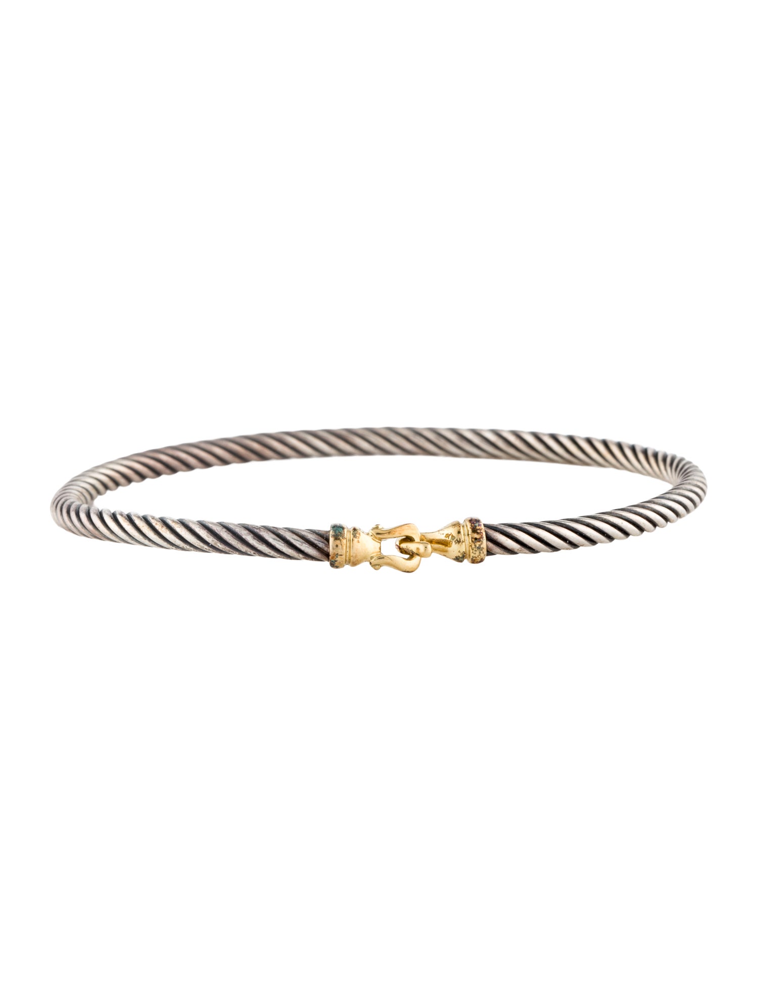 David Yurman Two-Tone Cable Buckle Kids Bracelet