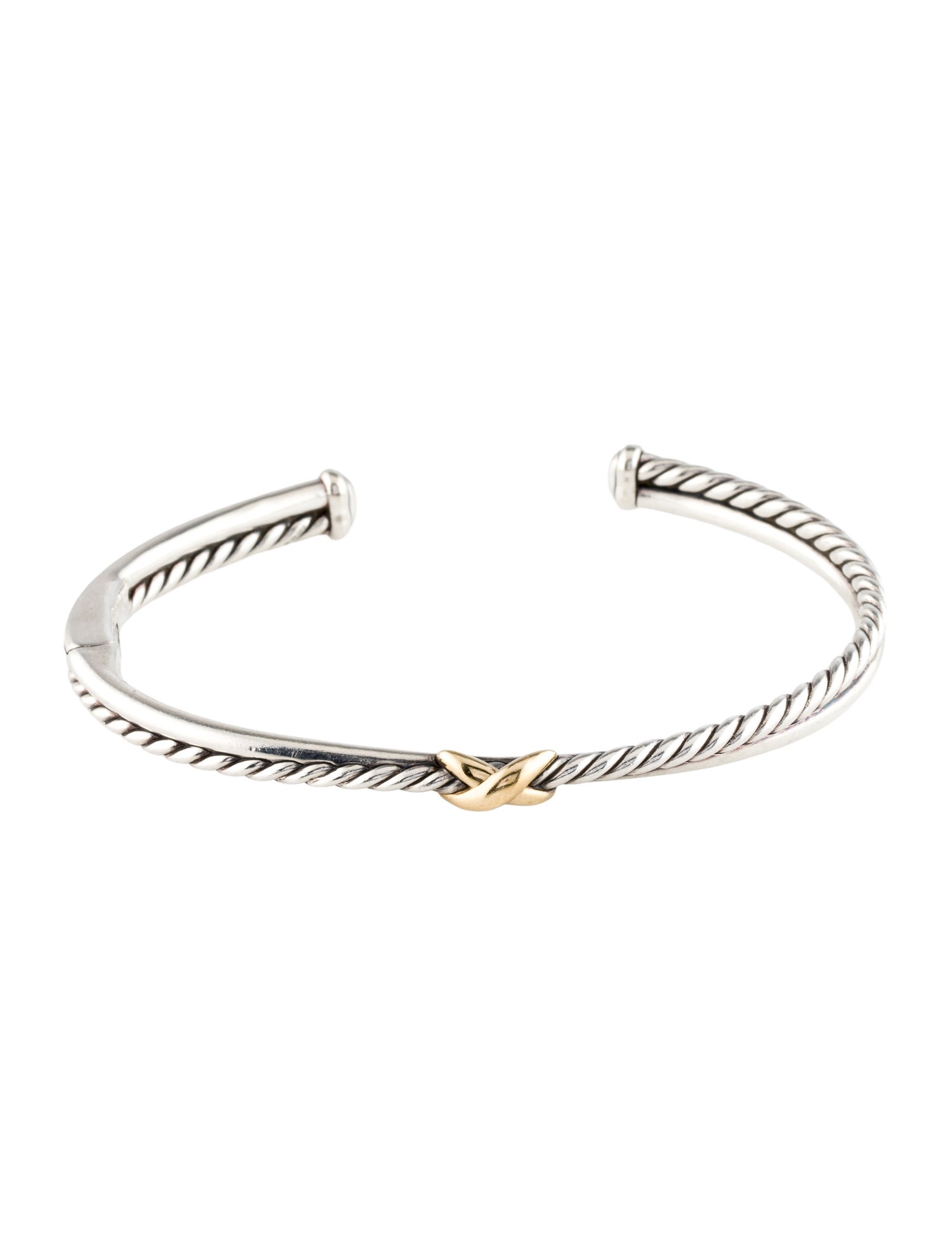 David Yurman Two-Tone Petite X Center Station Bracelet