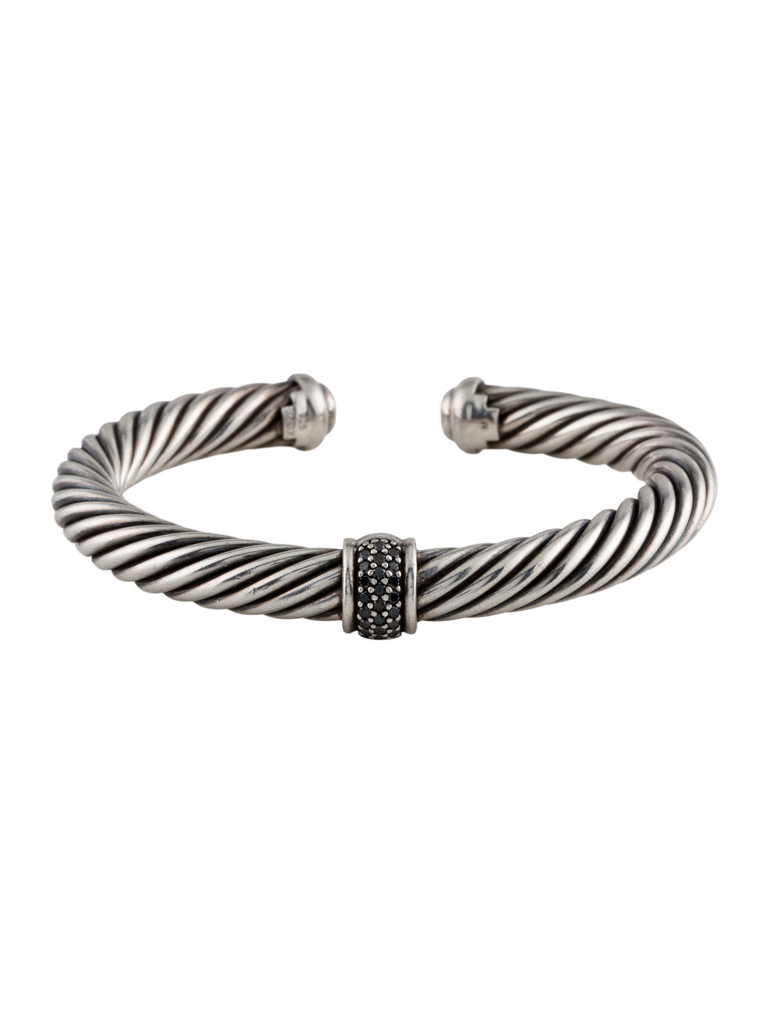 David Yurman Diamond Classic Cable Station Bracelet