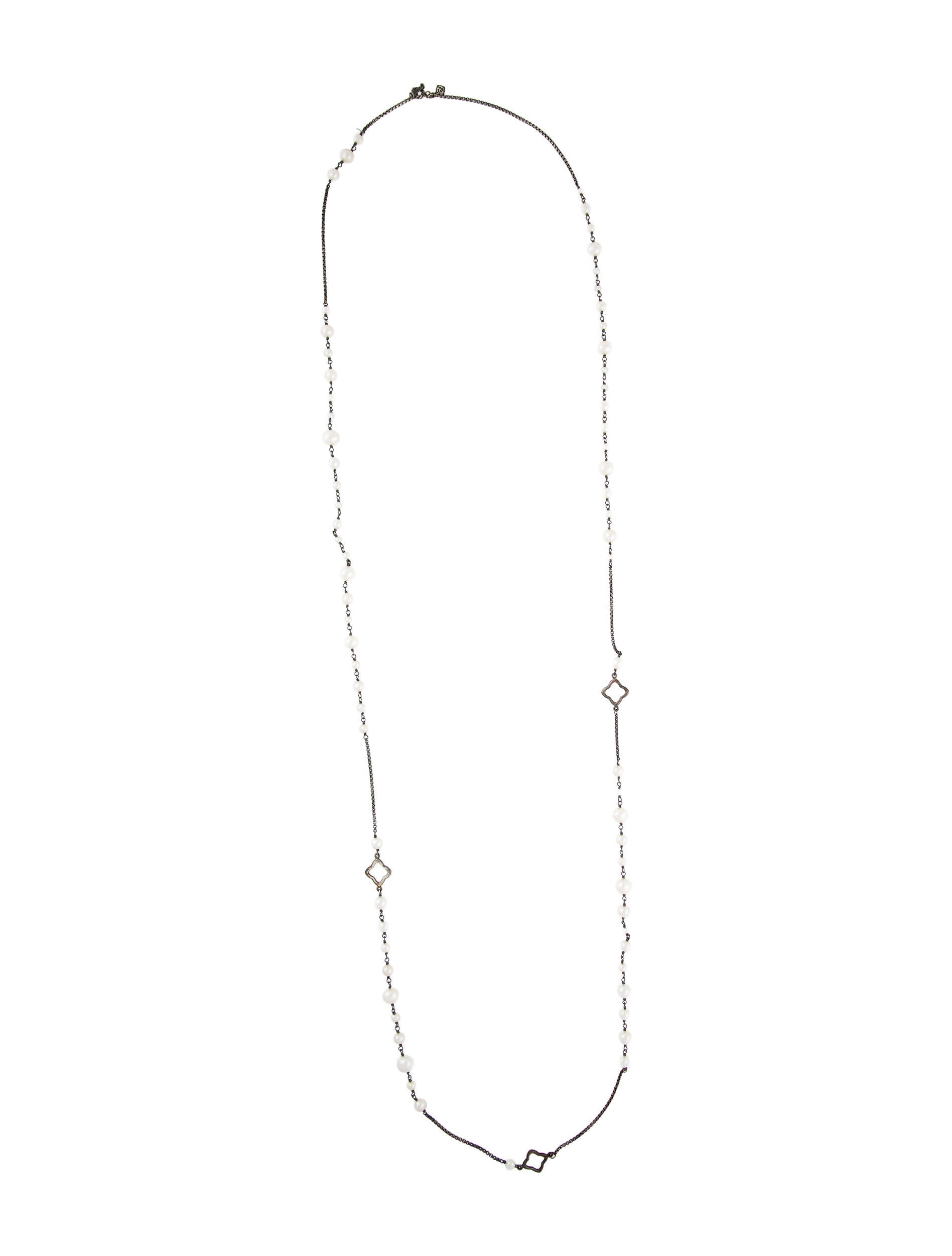 David Yurman Pearl Bijoux Quatrefoil Station Necklace