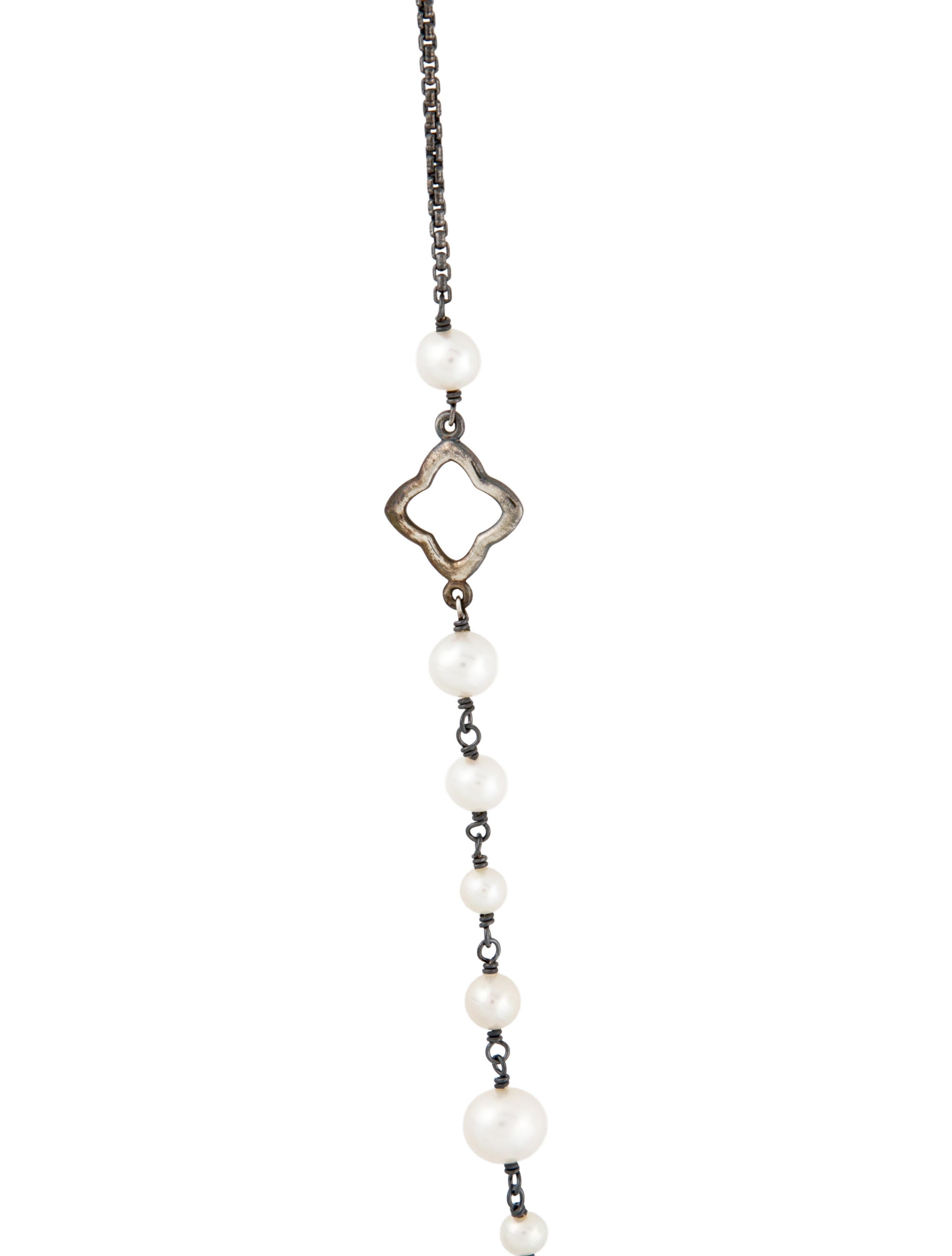 David Yurman Pearl Bijoux Quatrefoil Station Necklace