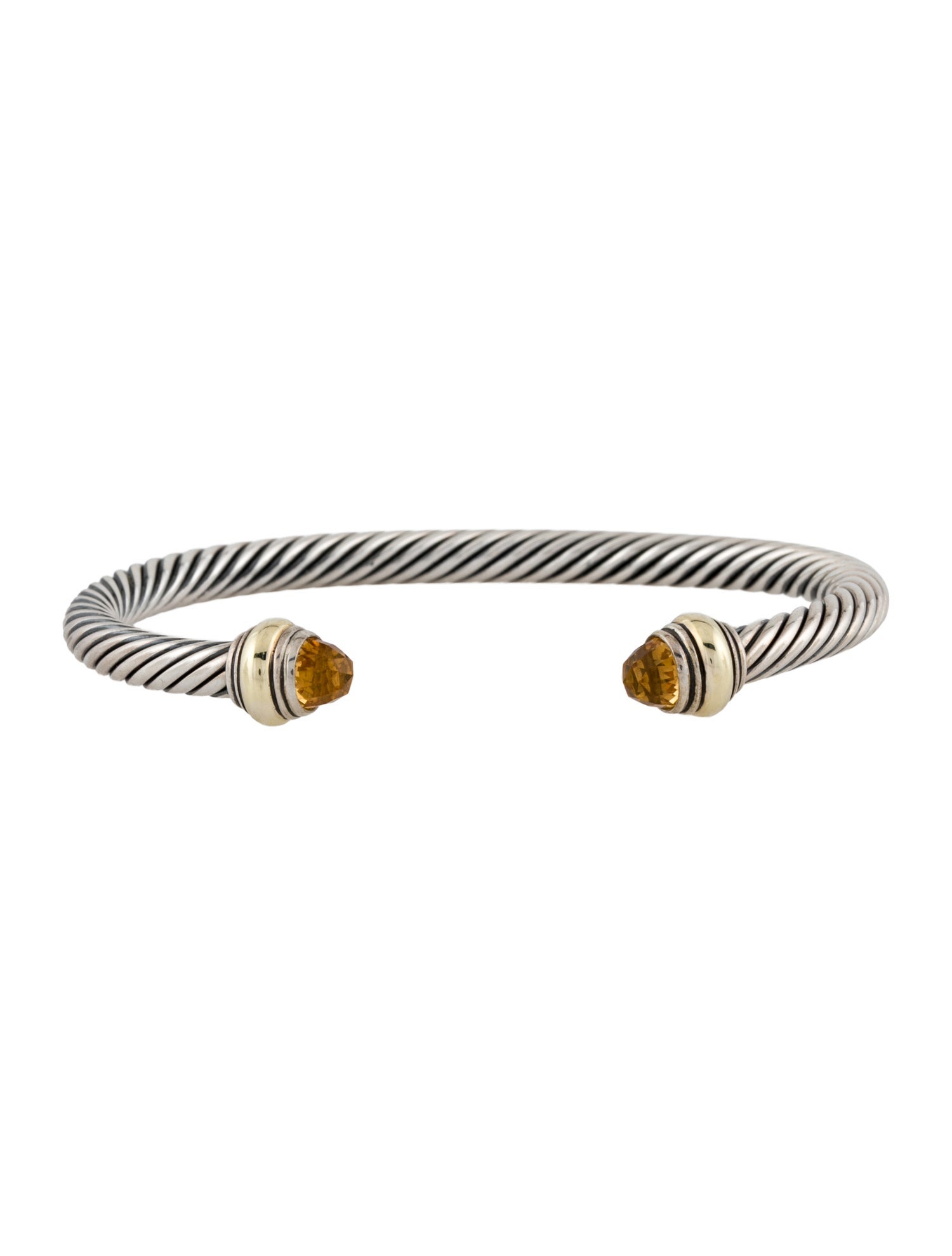 David Yurman Citrine Classic Cable Cuff Bracelet