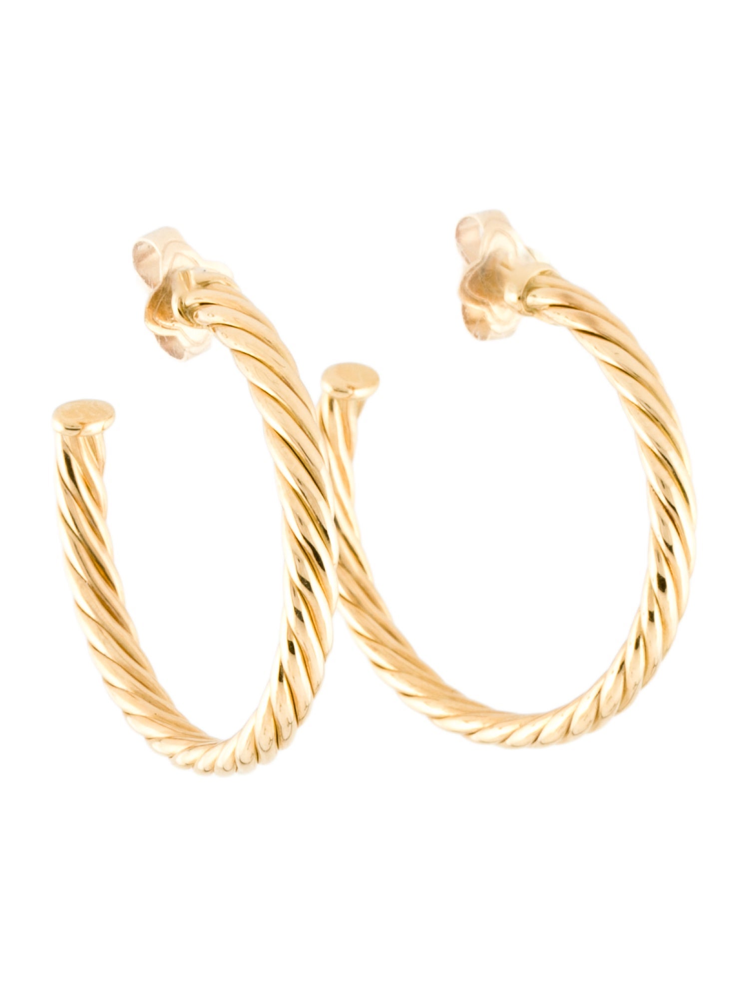 David Yurman 18K Cablespira® Hoop Earrings