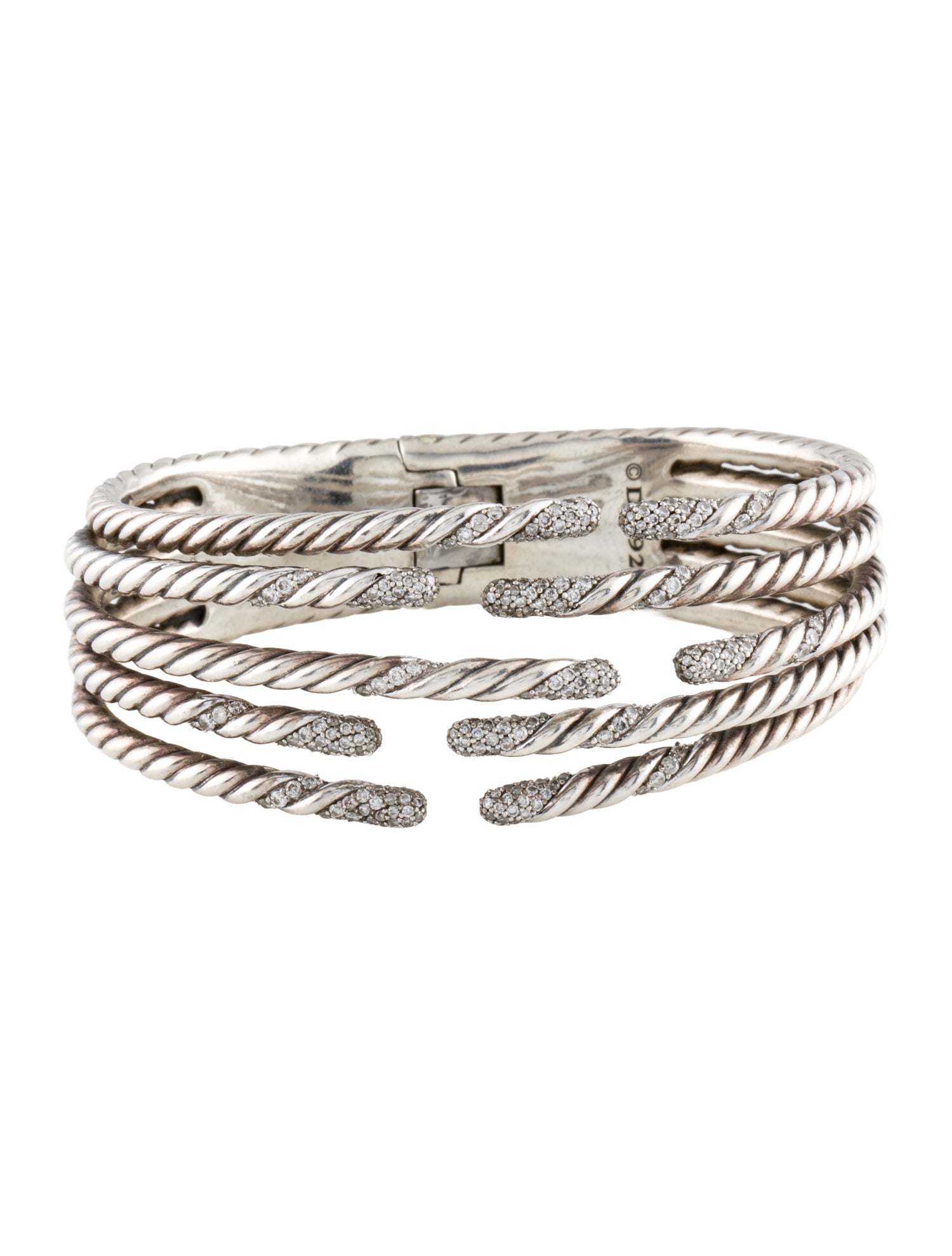 David Yurman 1.35ctw Diamond Willow Five-Row Bracelet