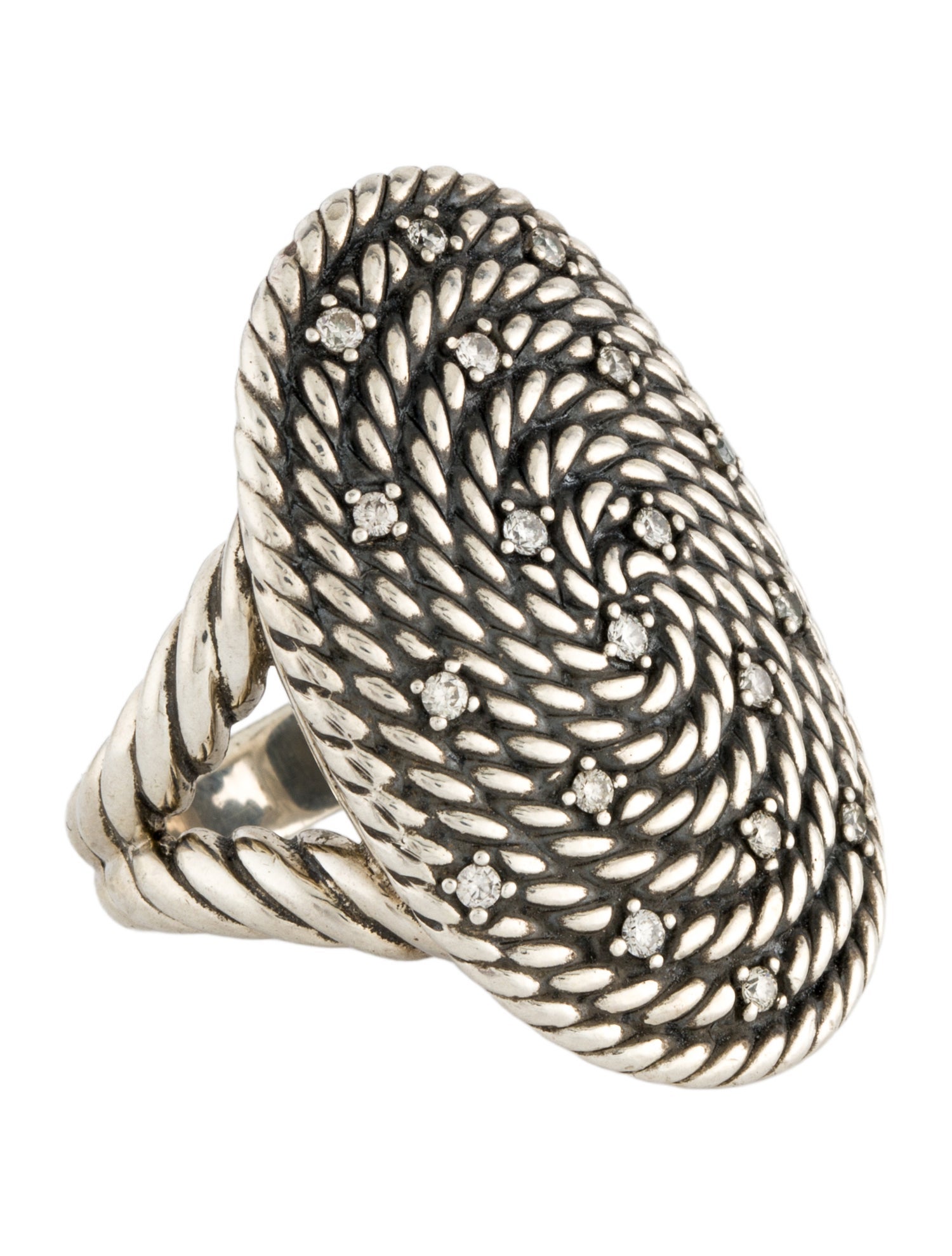 David Yurman Diamond Coil Cocktail Ring