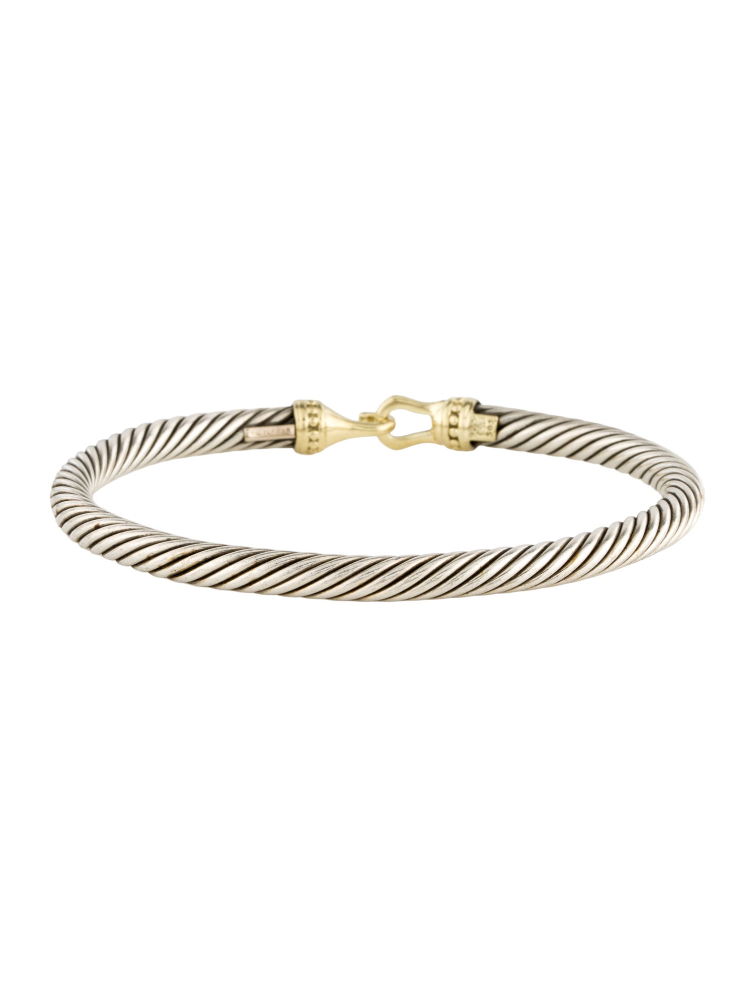 David Yurman Two-Tone Buckle Classic Cable Bracelet
